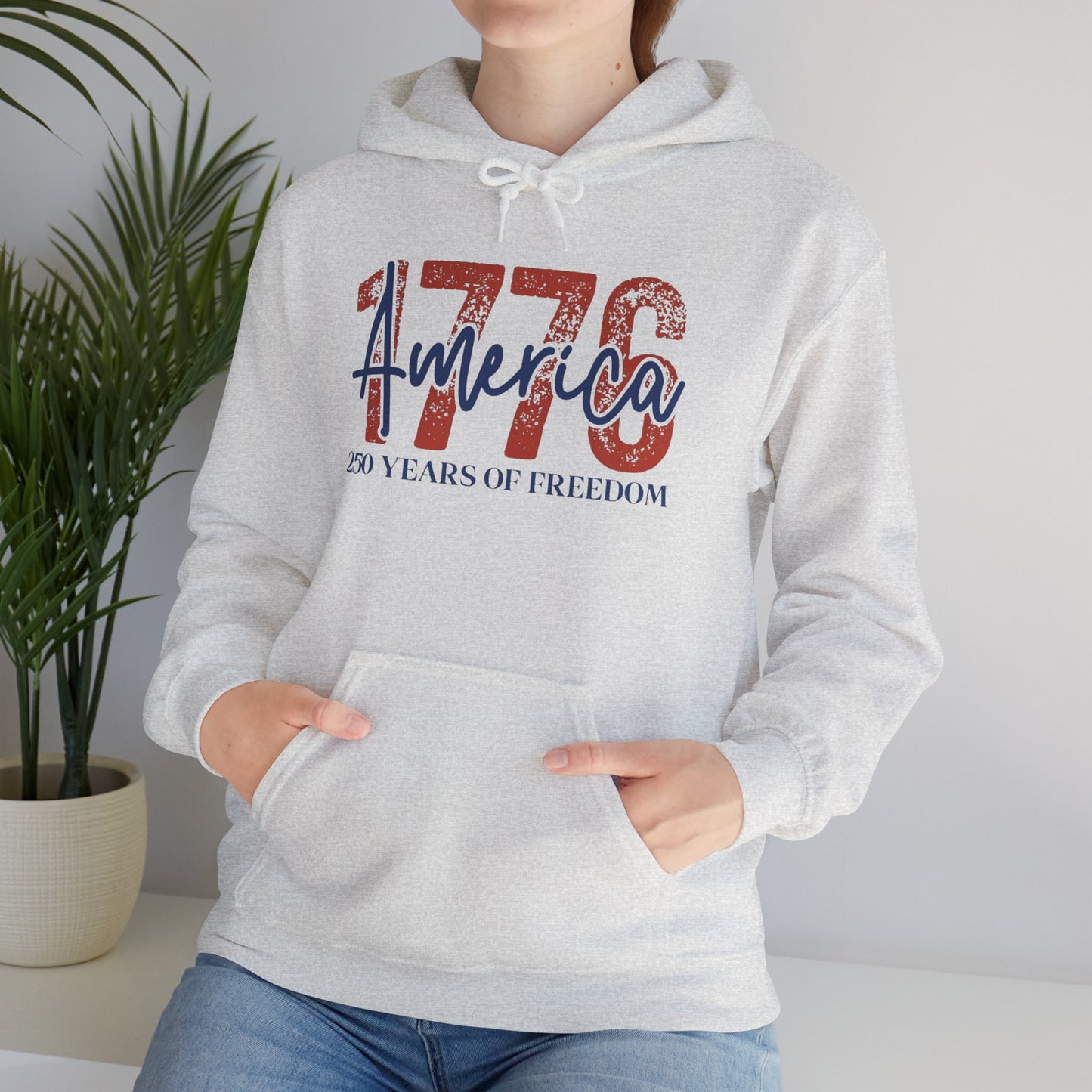 #250 1776 America: 250 Years of Freedom' Patriotic Independence Day Hoodie