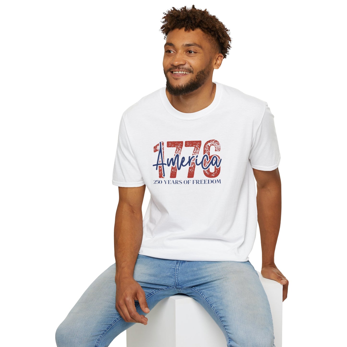 #250 1776 America: 250 Years of Freedom' Patriotic Independence Day Soft-Style Tee