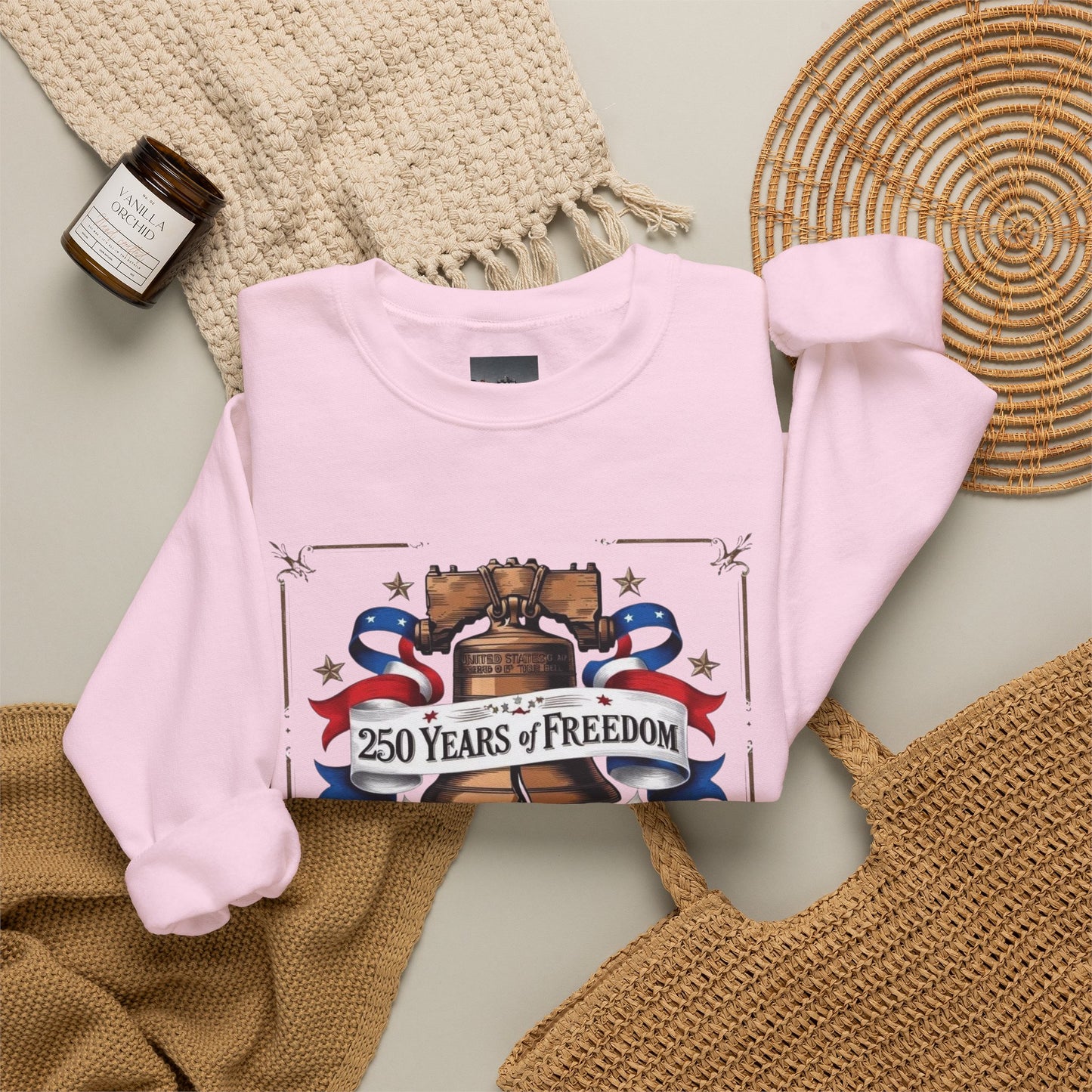 #250 250 Years of Freedom Liberty Bell Crewneck Sweatshirt