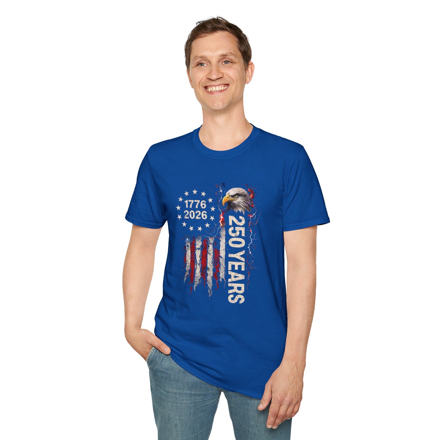 #250 1776-2026 250 Years USA Bicentennial Eagle T-Shirt