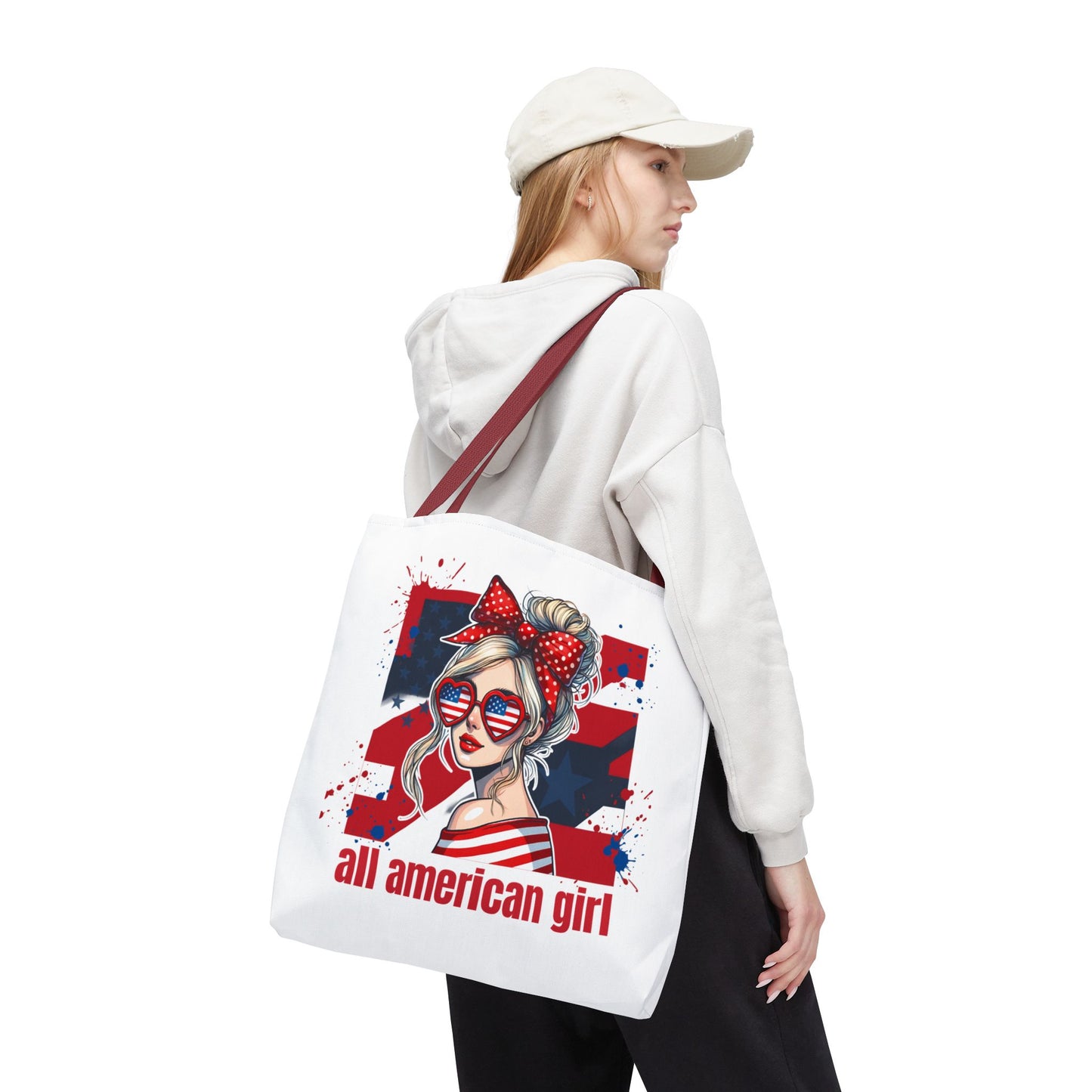 #250 All American Girl Patriotic Tote Bag