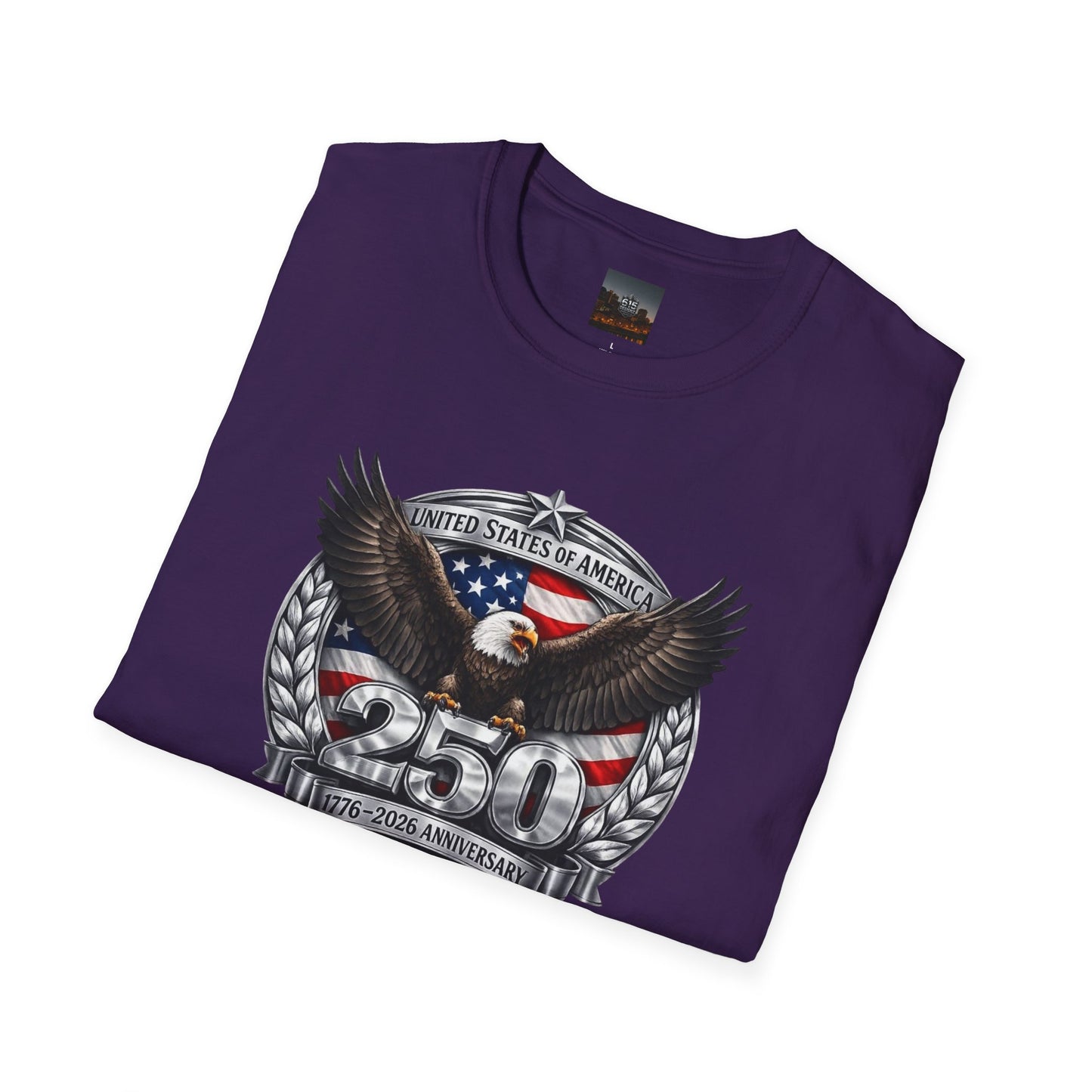 #250 Patriotic Bald Eagle 250 United States Emblem T-Shirt