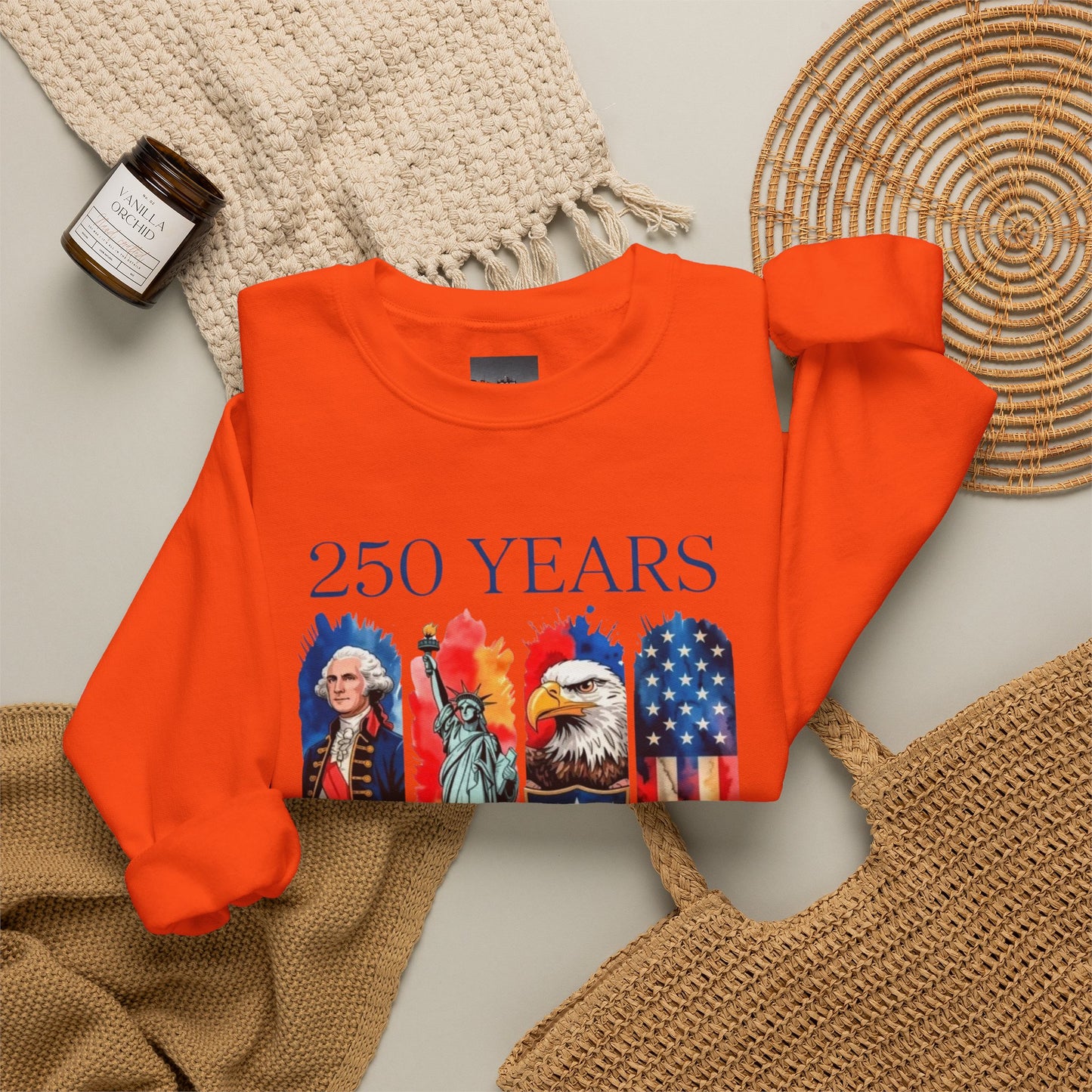 #250 250 Years American History Celebration 1776–2026 Patriotic Crewneck Sweatshirt