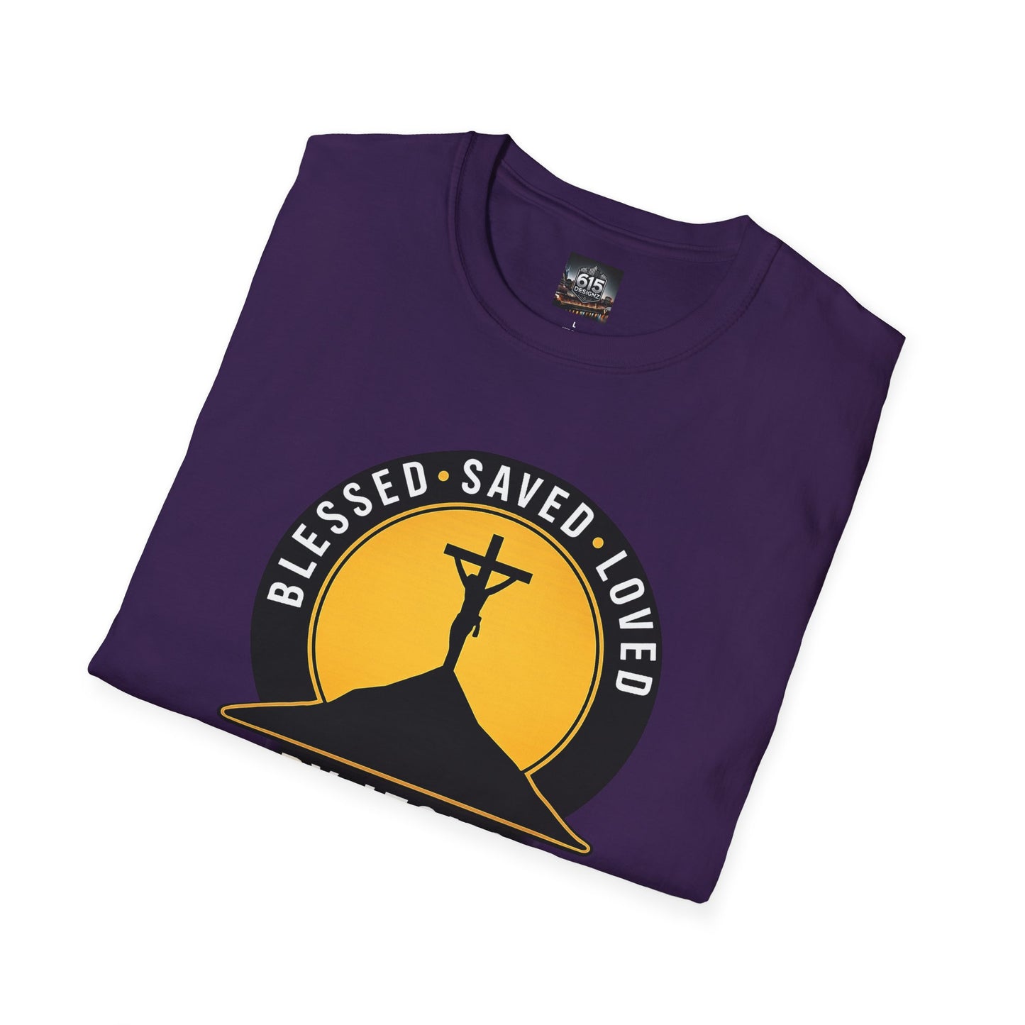 Blessed • Saved • Loved by Jesus T-Shirt — Christian Faith Tee