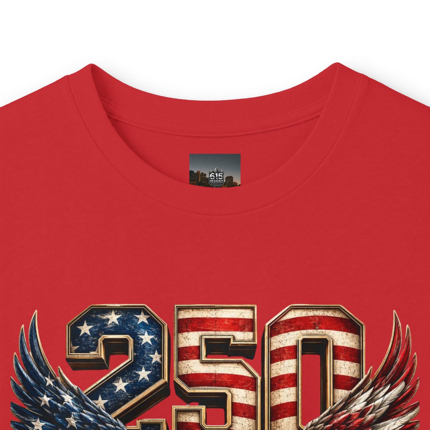 #250 250 Years of Freedom Eagle Patriotic American Flag Anniversary (1776–2026) Long Sleeve Tee