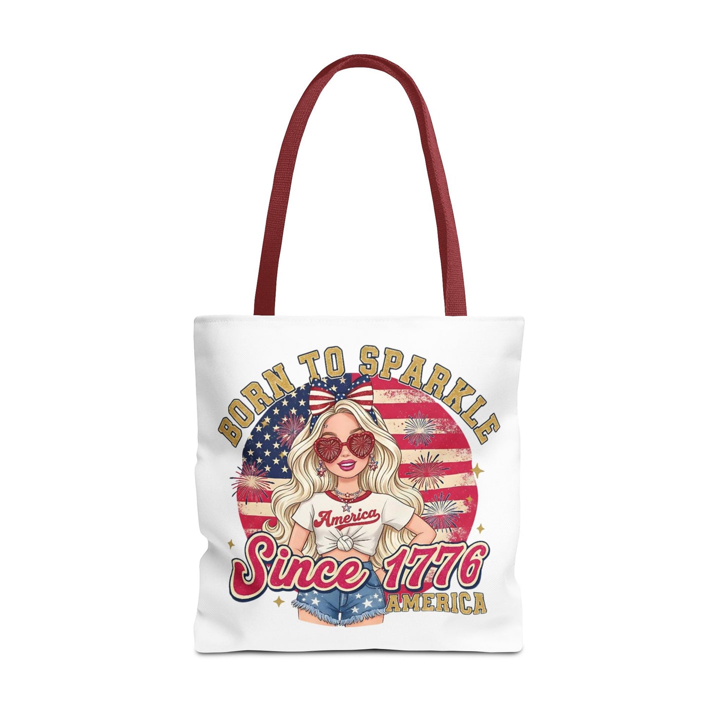 #250 "Born to Sparkle Since 1776" Patriotic Tote Bag