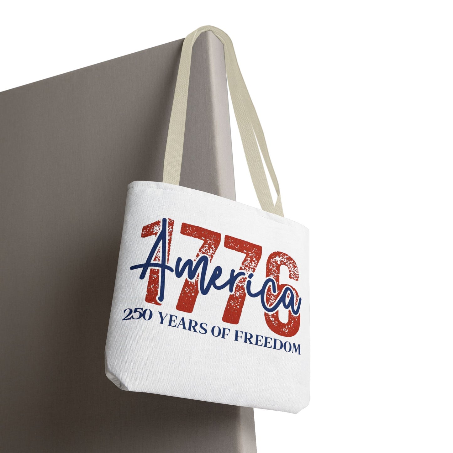 #250 1776 America: 250 Years of Freedom' Patriotic Independence Day Tote Bag