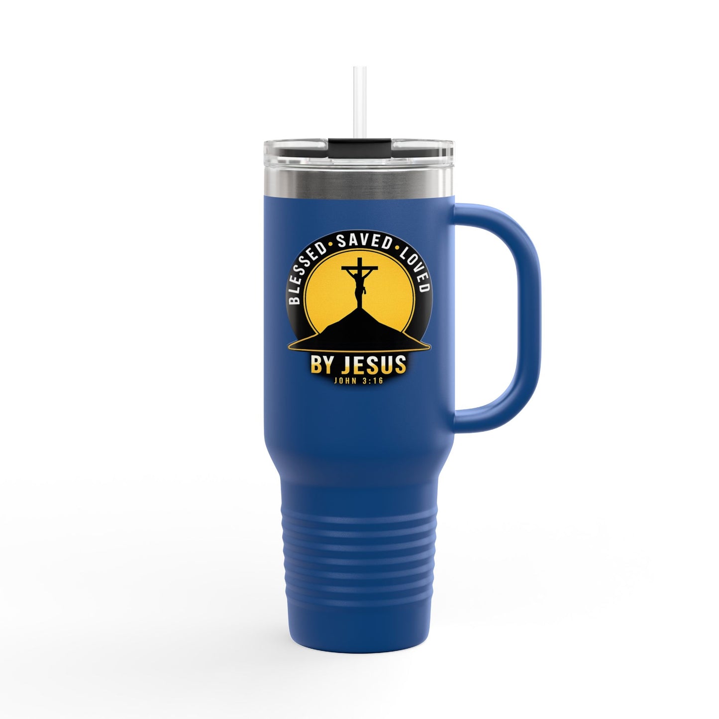Blessed • Saved • Loved by Jesus Christian 40oz Insulated Travel Mug