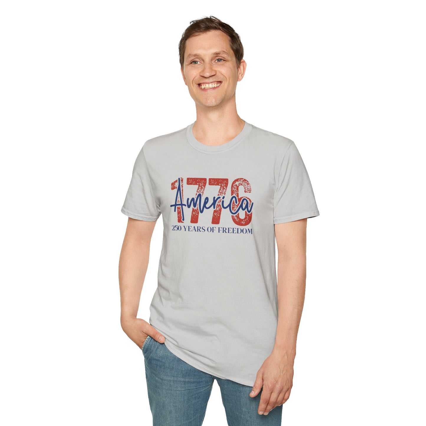 #250 1776 America: 250 Years of Freedom' Patriotic Independence Day Soft-Style Tee
