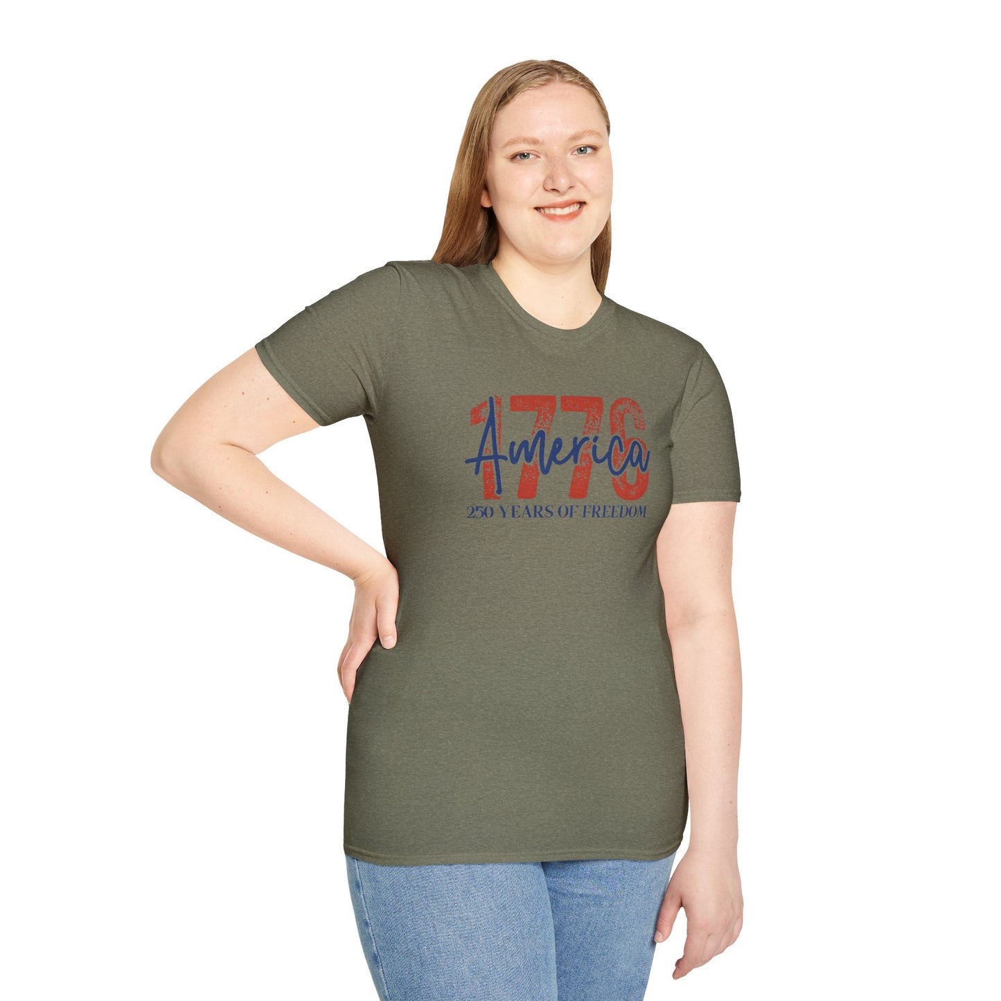 #250 1776 America: 250 Years of Freedom' Patriotic Independence Day Soft-Style Tee