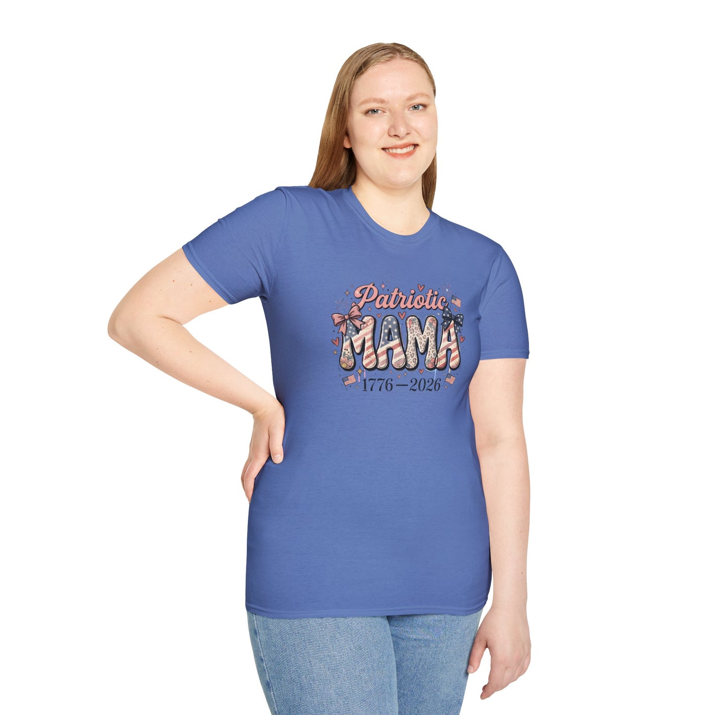 #250 Patriotic Mama 1776–2026 American Flag T-Shirt