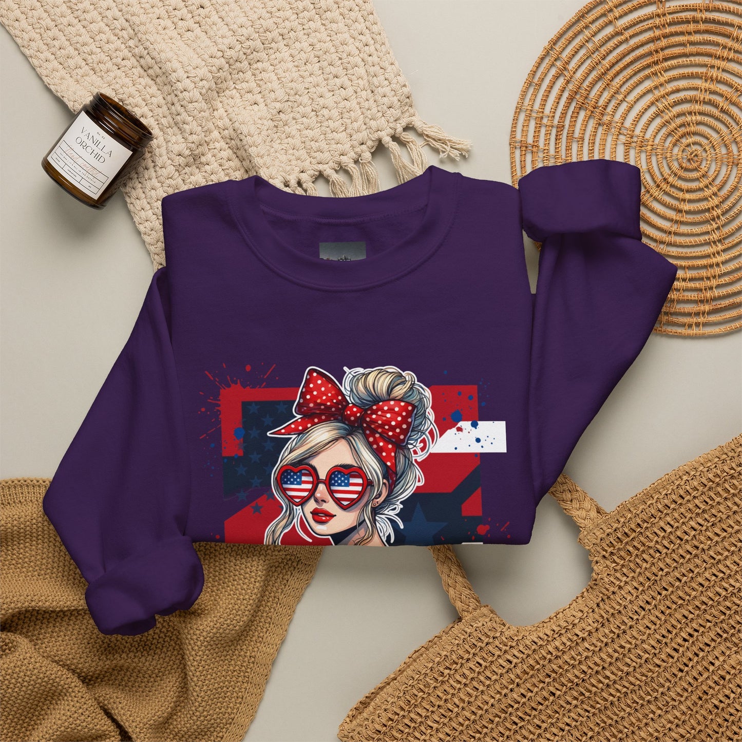 #250 All American Girl Patriotic Sweatshirt