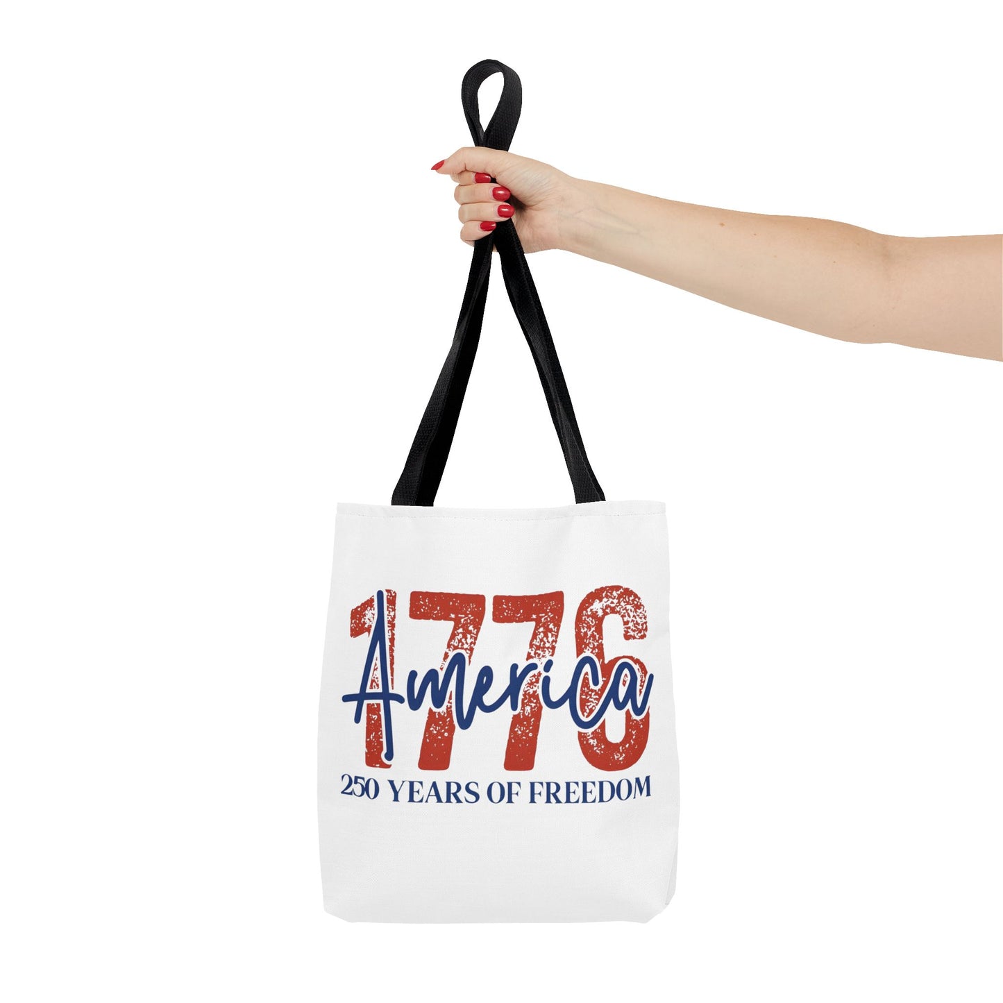 #250 1776 America: 250 Years of Freedom' Patriotic Independence Day Tote Bag
