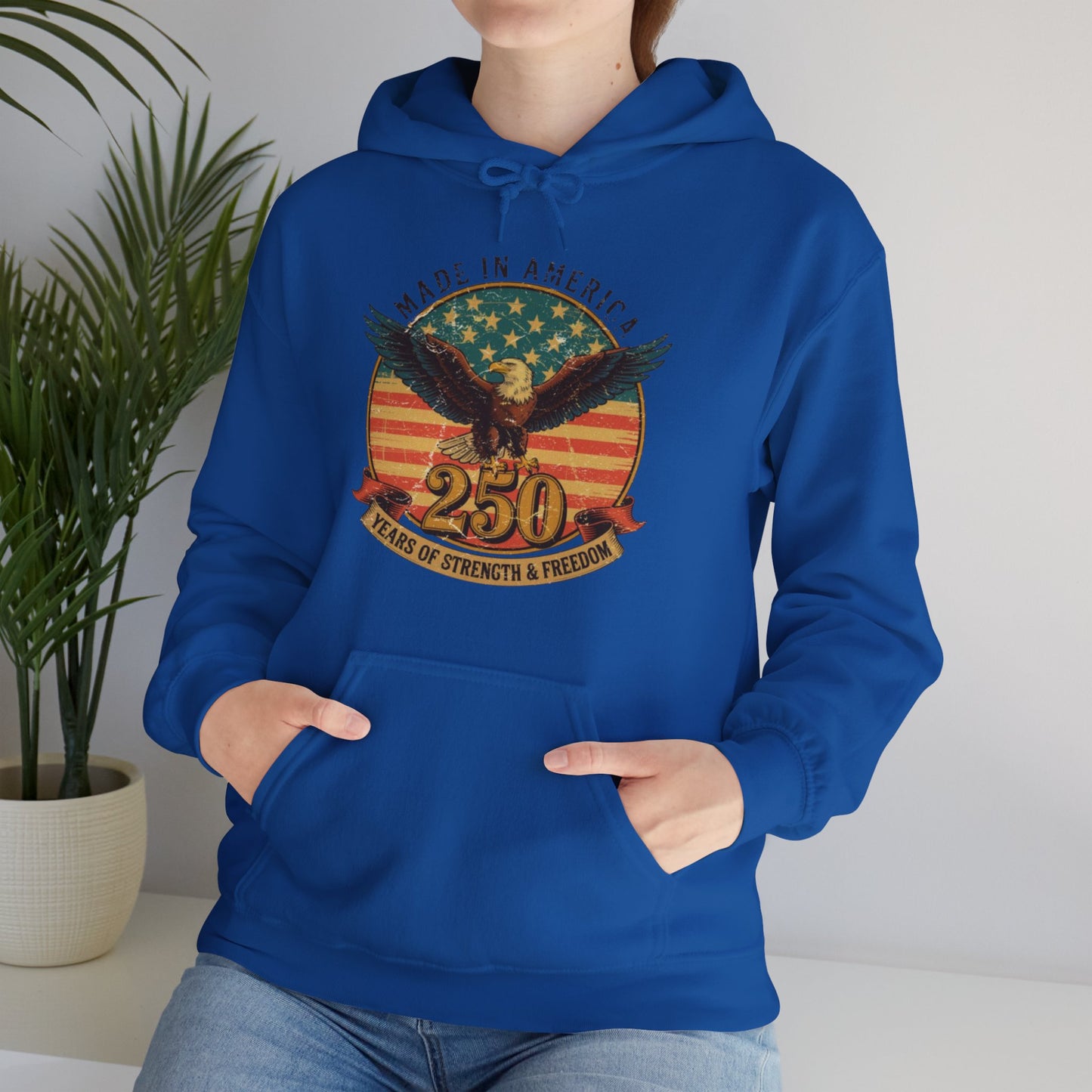 #250 Made in America Eagle 250th Anniversary Patriotic Hoodie