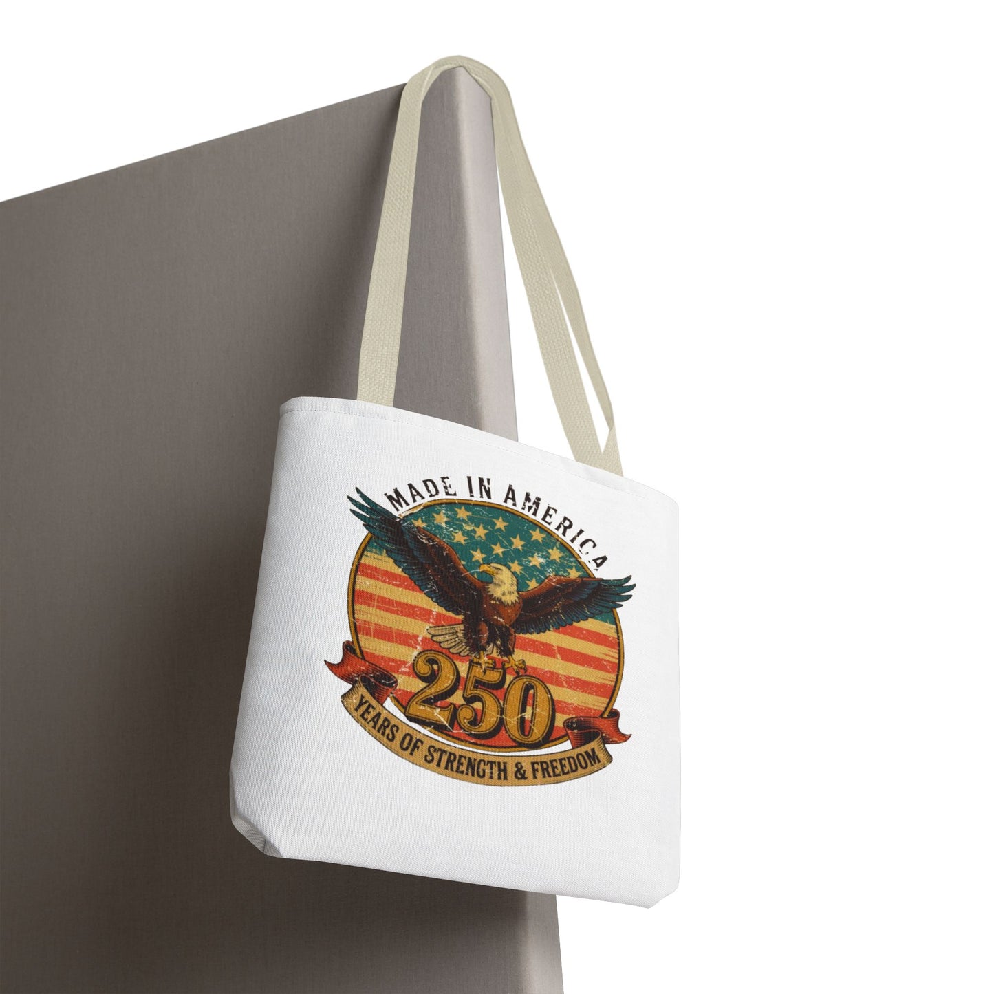 #250 Made in America Eagle 250th Anniversary Patriotic Tote Bag