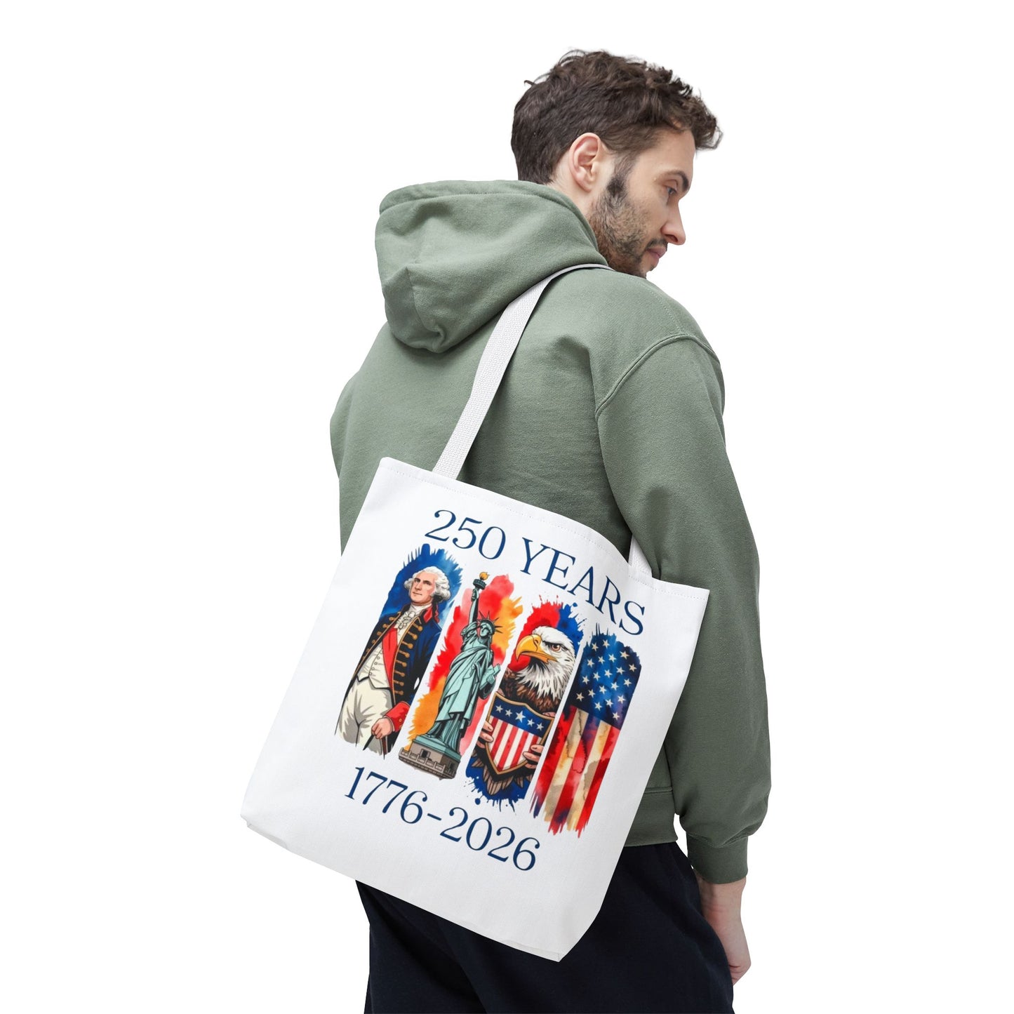 #250 250 Years American History Celebration 1776–2026 Patriotic Tote Bag