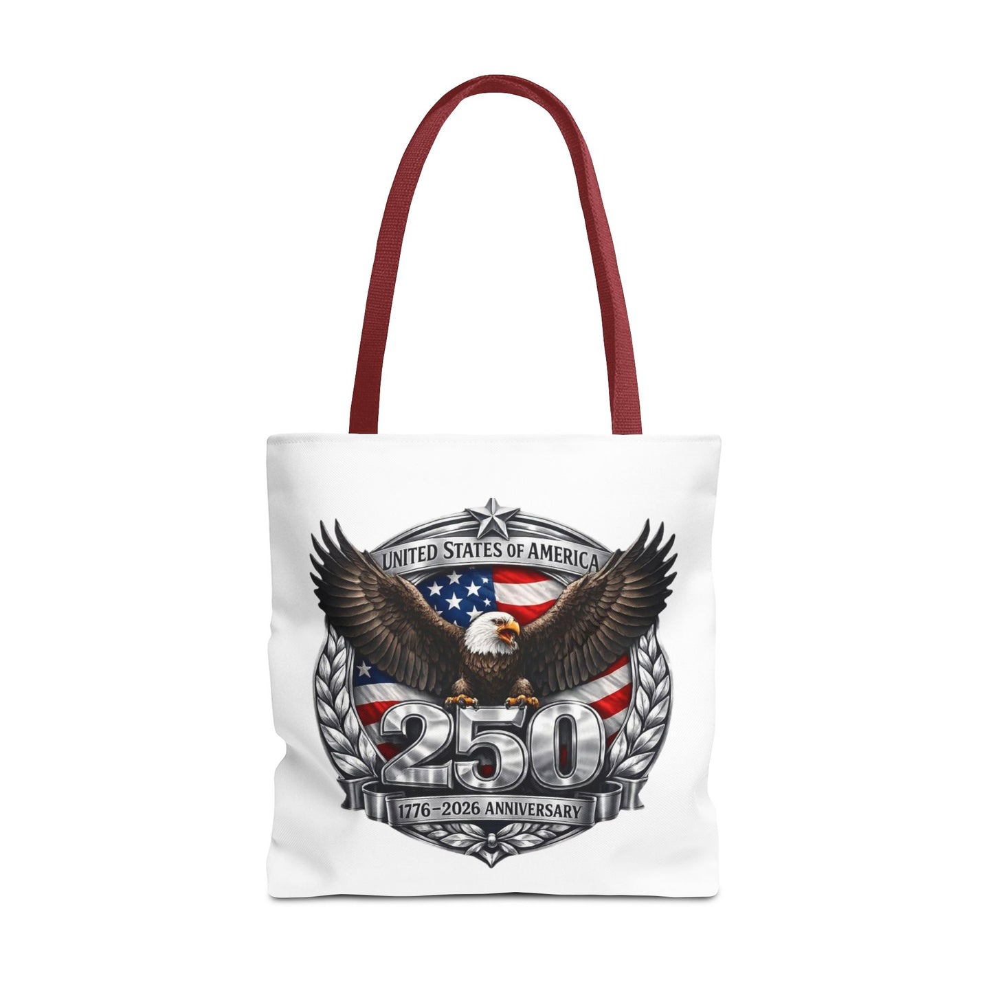 #250 Patriotic Bald Eagle 250 United States Emblem Tote Bag