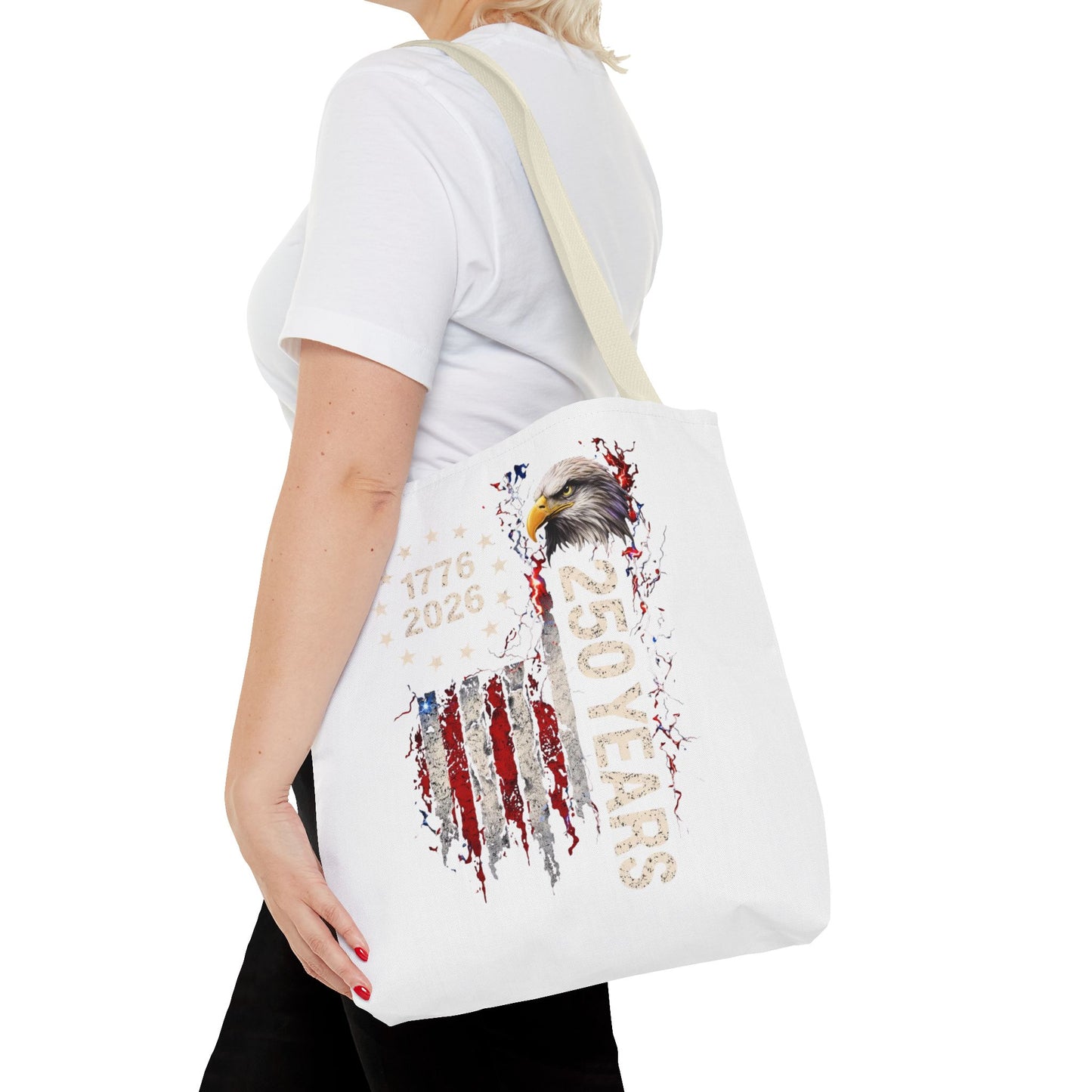 #250 1776-2026 250 Years USA Bicentennial Eagle Tote Bag