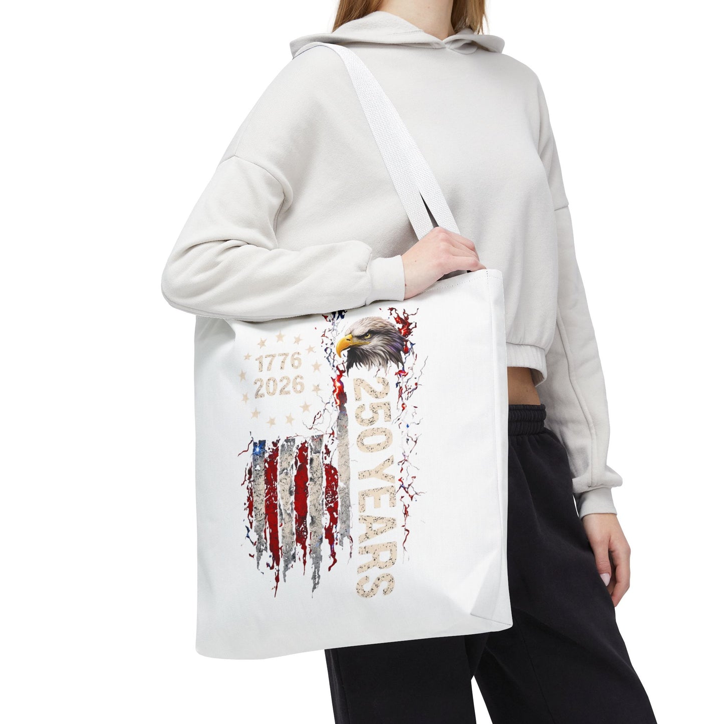 #250 1776-2026 250 Years USA Bicentennial Eagle Tote Bag