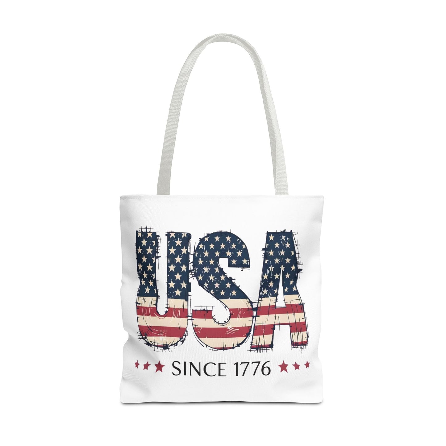 #250 USA Flag "USA Since 1776" Patriotic Tote Bag
