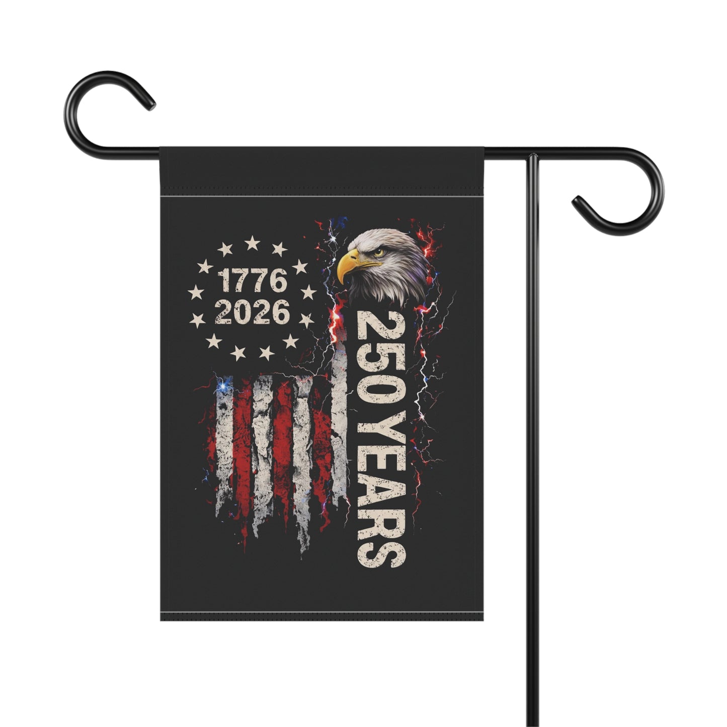#250 1776-2026 250 Years USA Bicentennial Eagle Garden Flag — House Banner