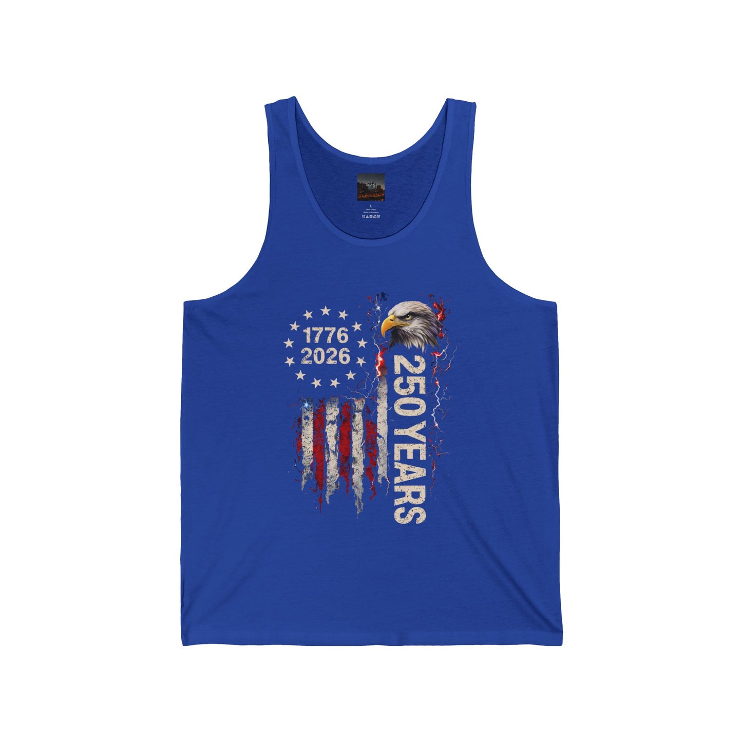 #250 1776-2026 250 Years USA Bicentennial Eagle Jersey Tank Top