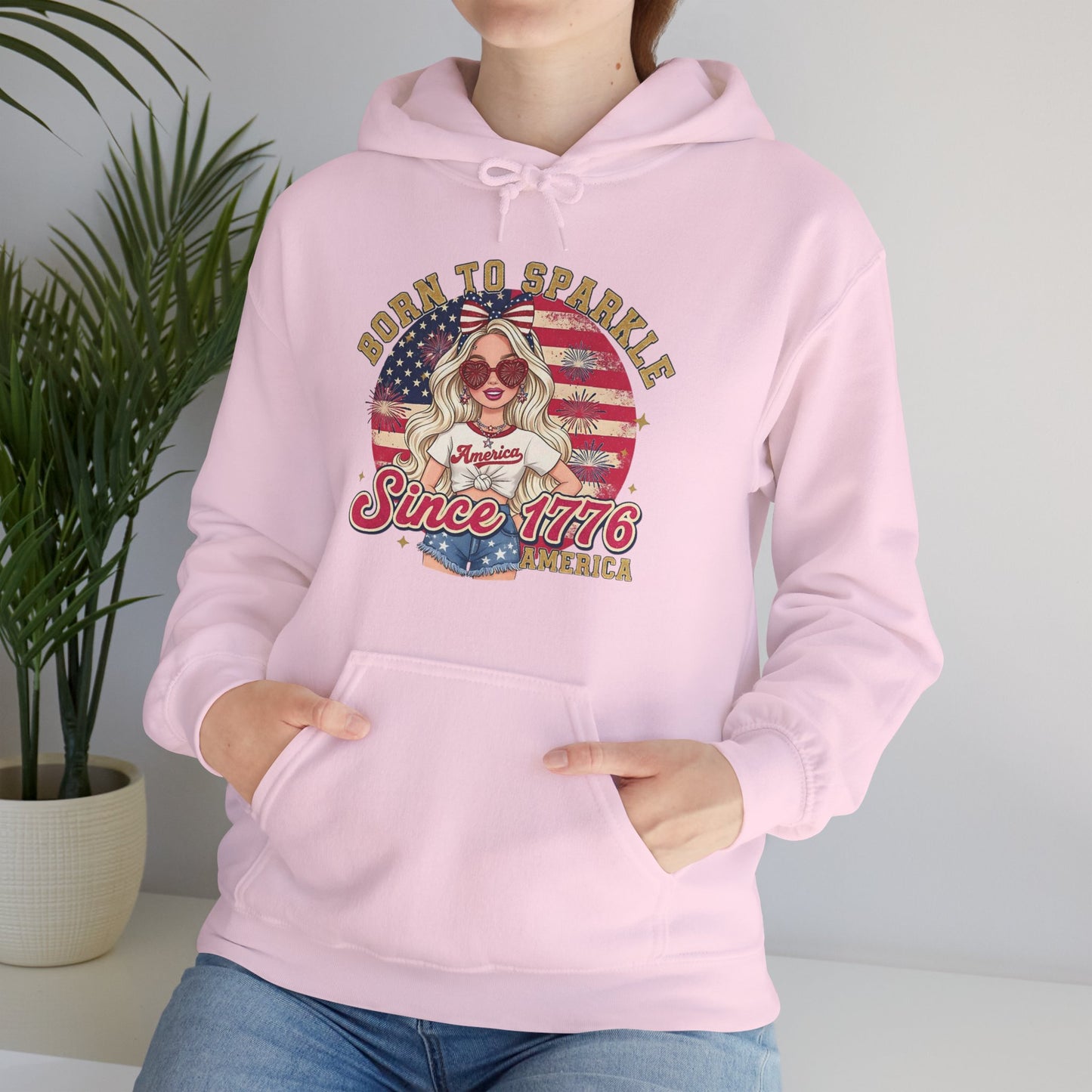 #250 "Born to Sparkle Since 1776" Patriotic Hoodie
