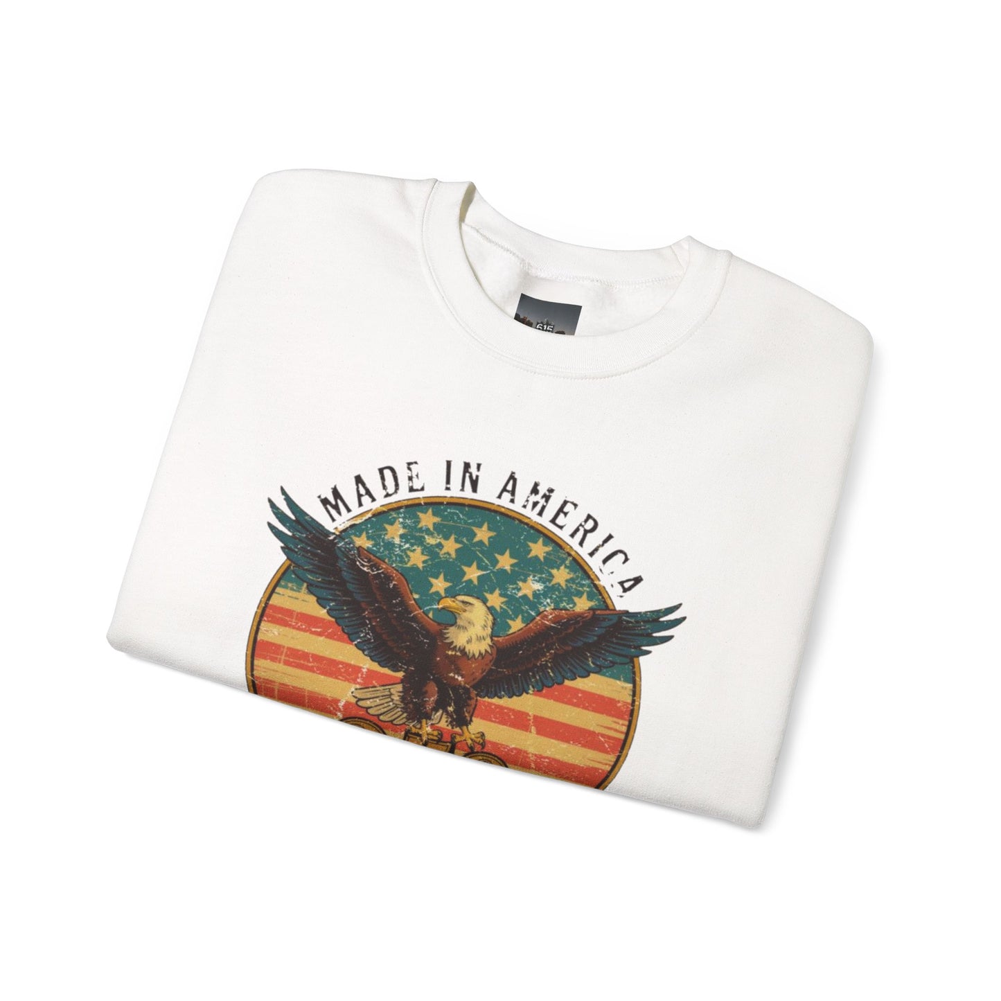 #250 Made in America Eagle 250th Anniversary Patriotic Crewneck Sweatshirt