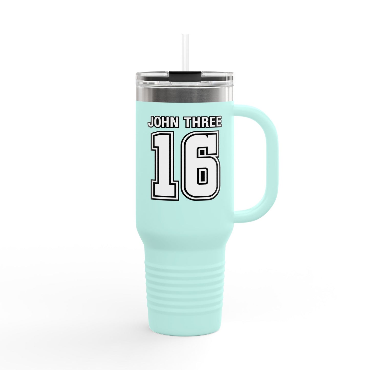 John Three 16 40oz Insulated Travel Mug — Stainless Steel Tumbler, Leak‑Resistant Cold & Hot Cup for Travel