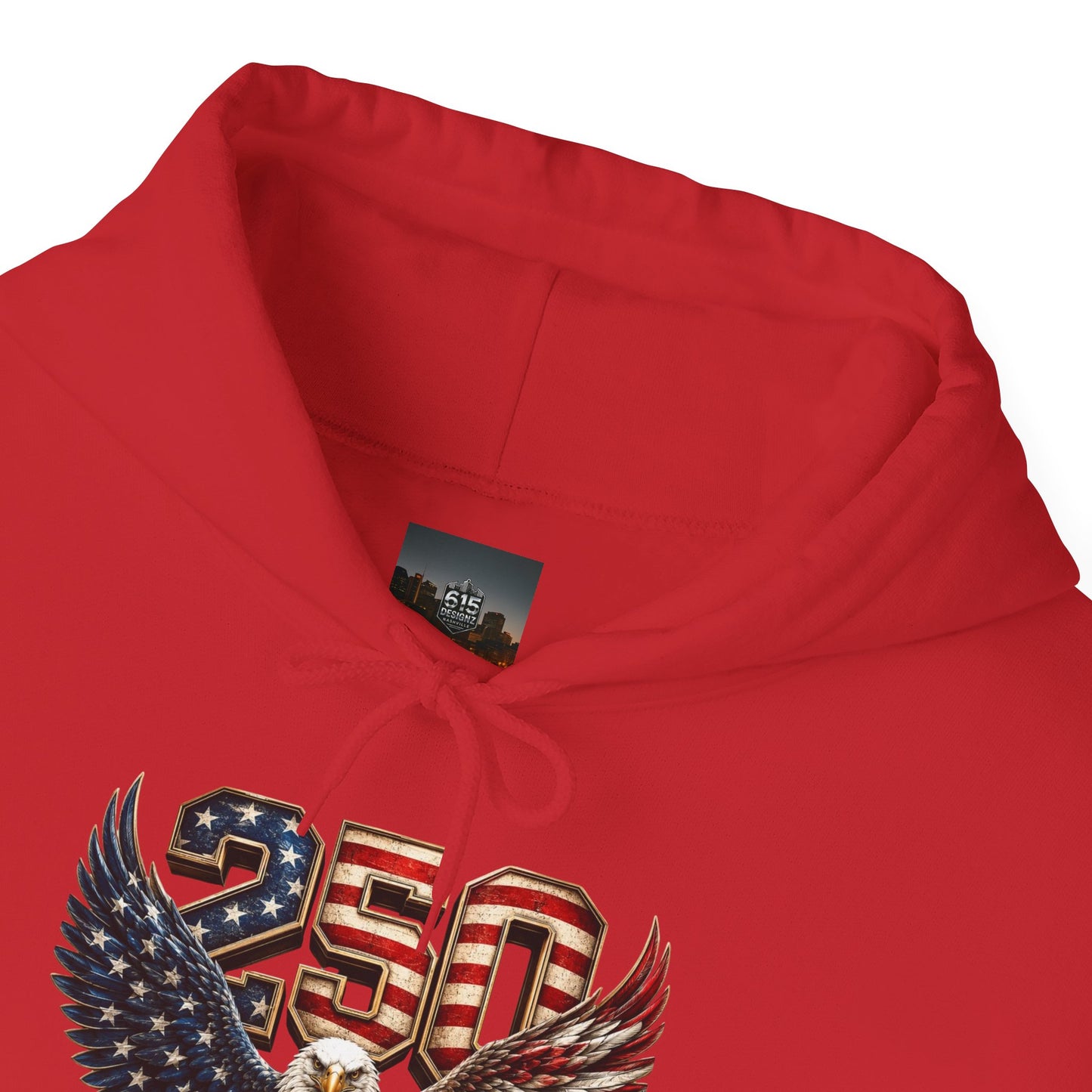 #250 250 Years of Freedom Eagle Patriotic American Flag Anniversary (1776–2026) Patriotic Hoodie