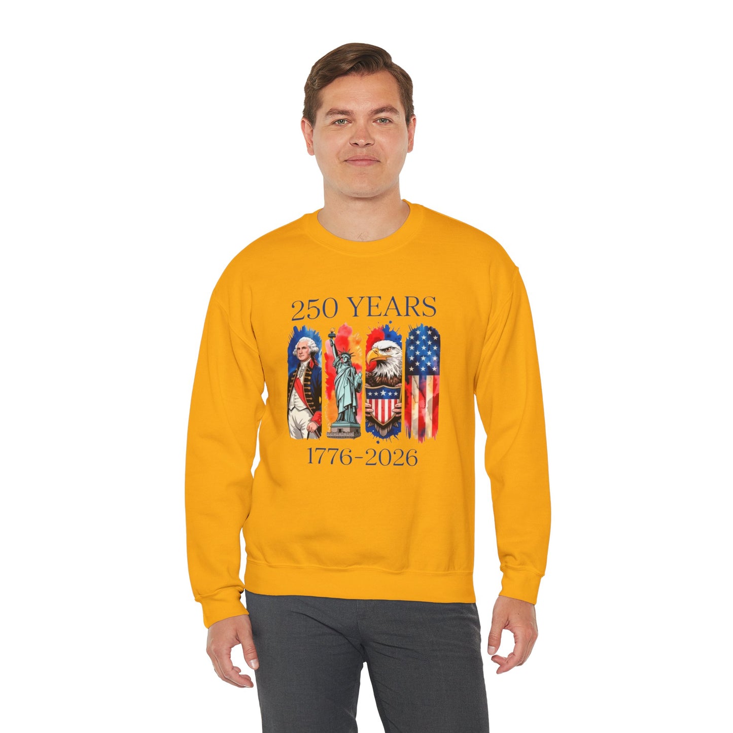 #250 250 Years American History Celebration 1776–2026 Patriotic Crewneck Sweatshirt