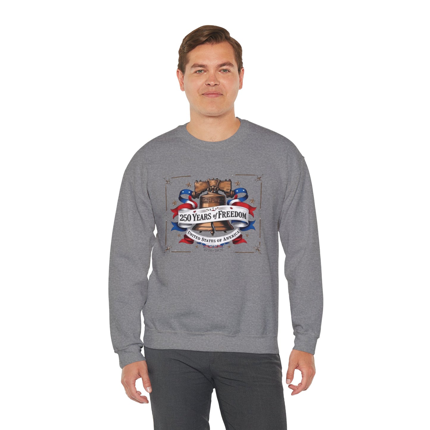 #250 250 Years of Freedom Liberty Bell Crewneck Sweatshirt