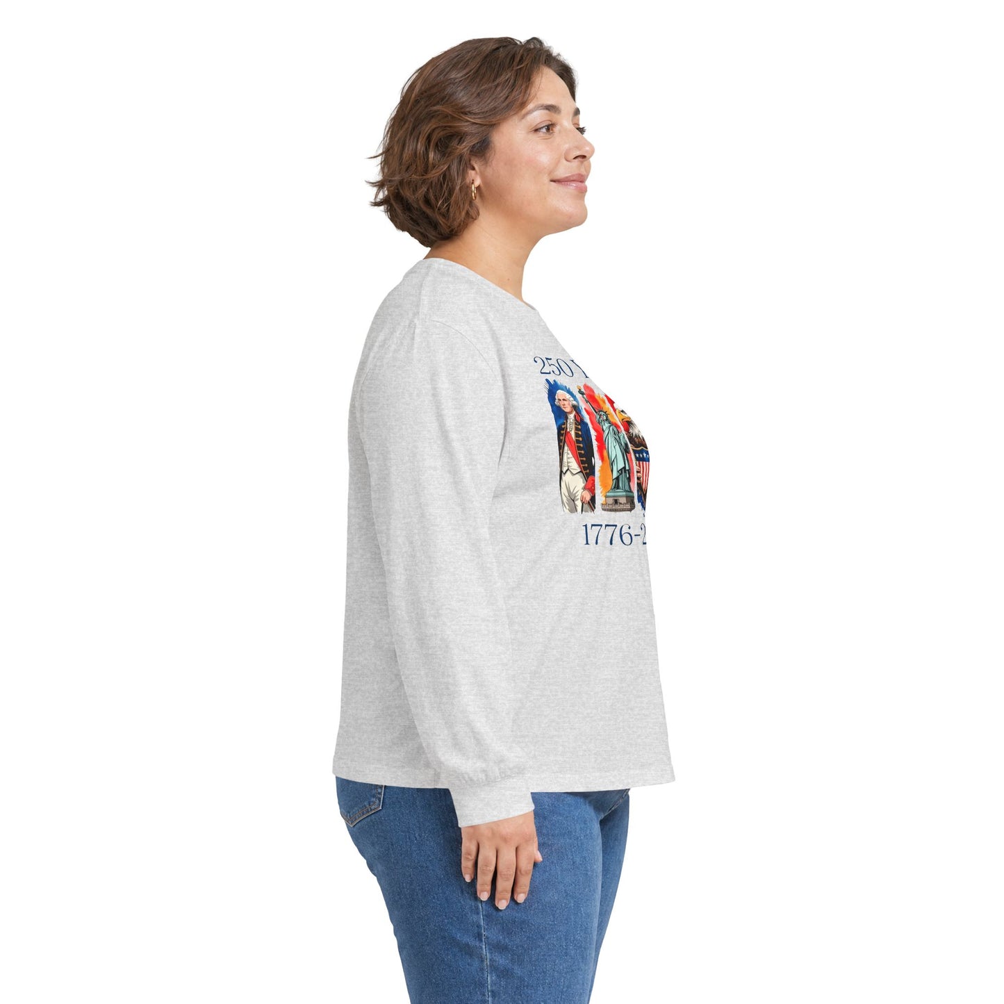 #250 250 Years American History Celebration 1776–2026 Patriotic Long Sleeve Tee