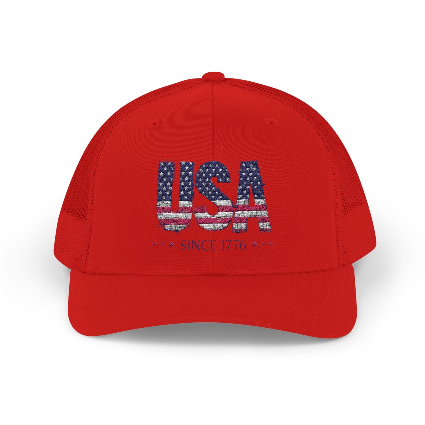 #250 USA Flag "USA Since 1776" Patriotic Snapback Trucker Cap