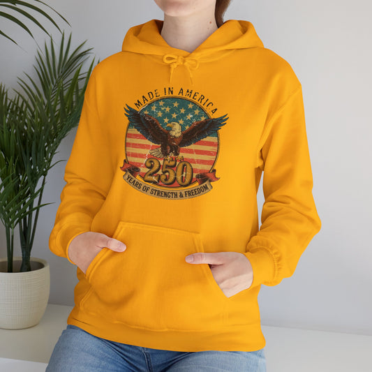 #250 Made in America Eagle 250th Anniversary Patriotic Hoodie
