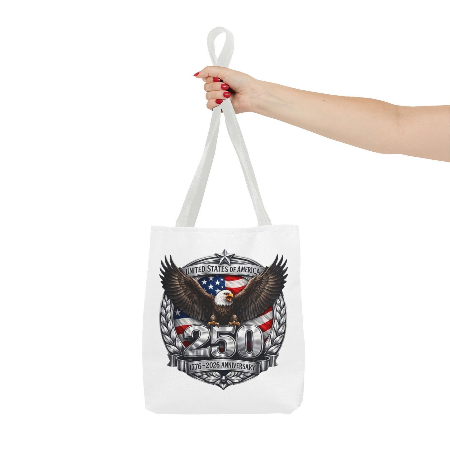 #250 Patriotic Bald Eagle 250 United States Emblem Tote Bag