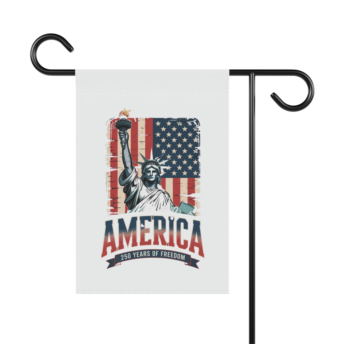 #250 Statue of Liberty American Flag 'America' Patriotic Independence Day Garden Flag — House Banner