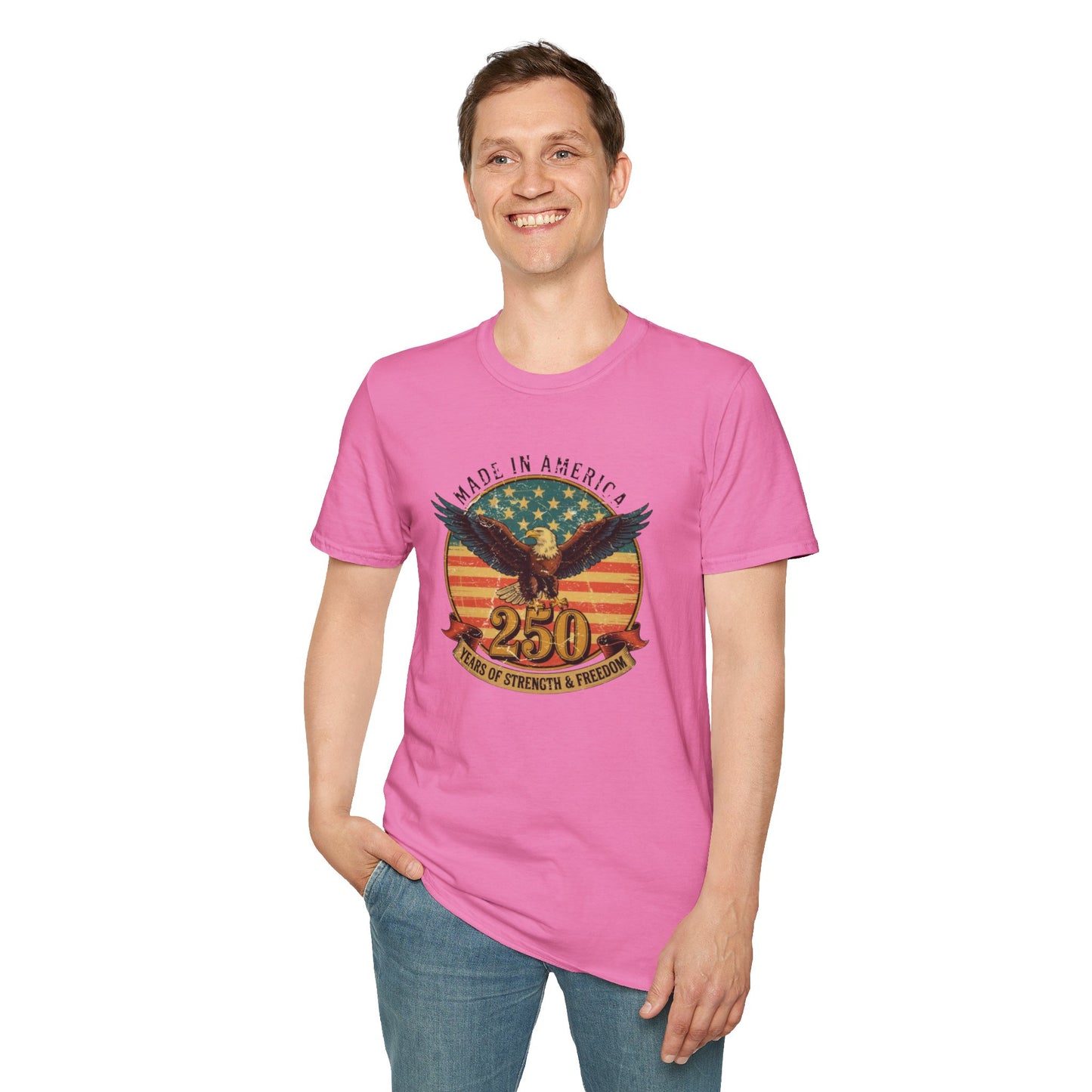 #250 Made in America Eagle 250th Anniversary Patriotic T-Shirt
