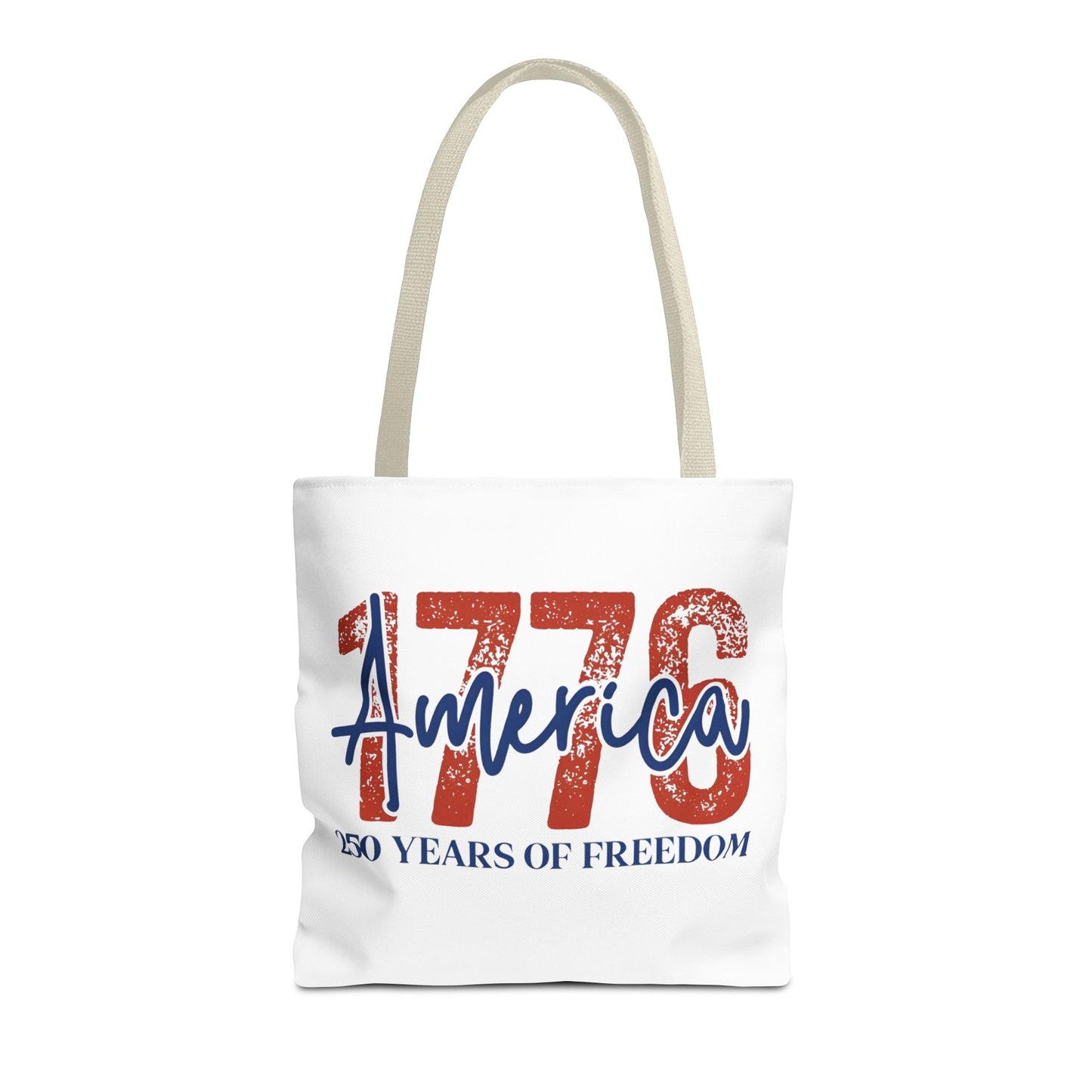 #250 1776 America: 250 Years of Freedom' Patriotic Independence Day Tote Bag