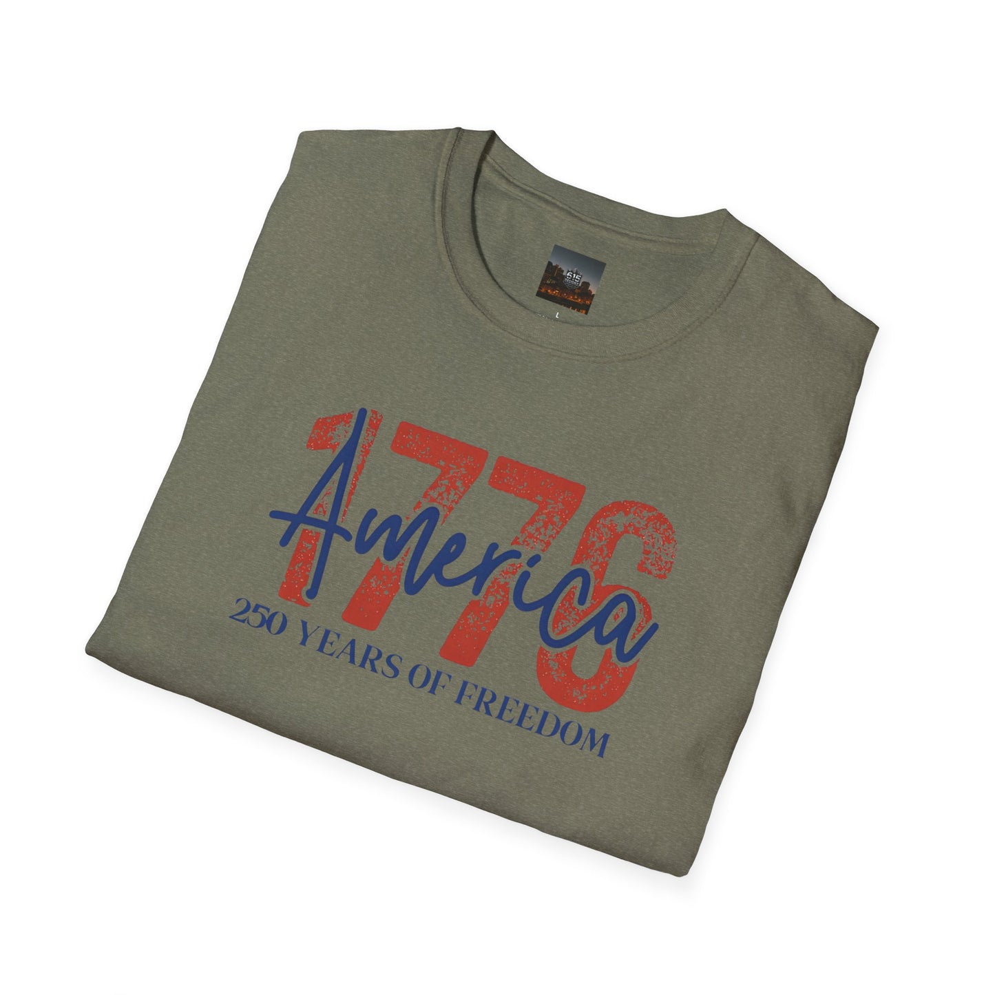 #250 1776 America: 250 Years of Freedom' Patriotic Independence Day Soft-Style Tee
