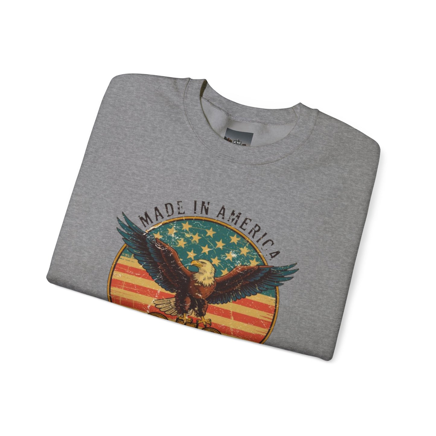 #250 Made in America Eagle 250th Anniversary Patriotic Crewneck Sweatshirt