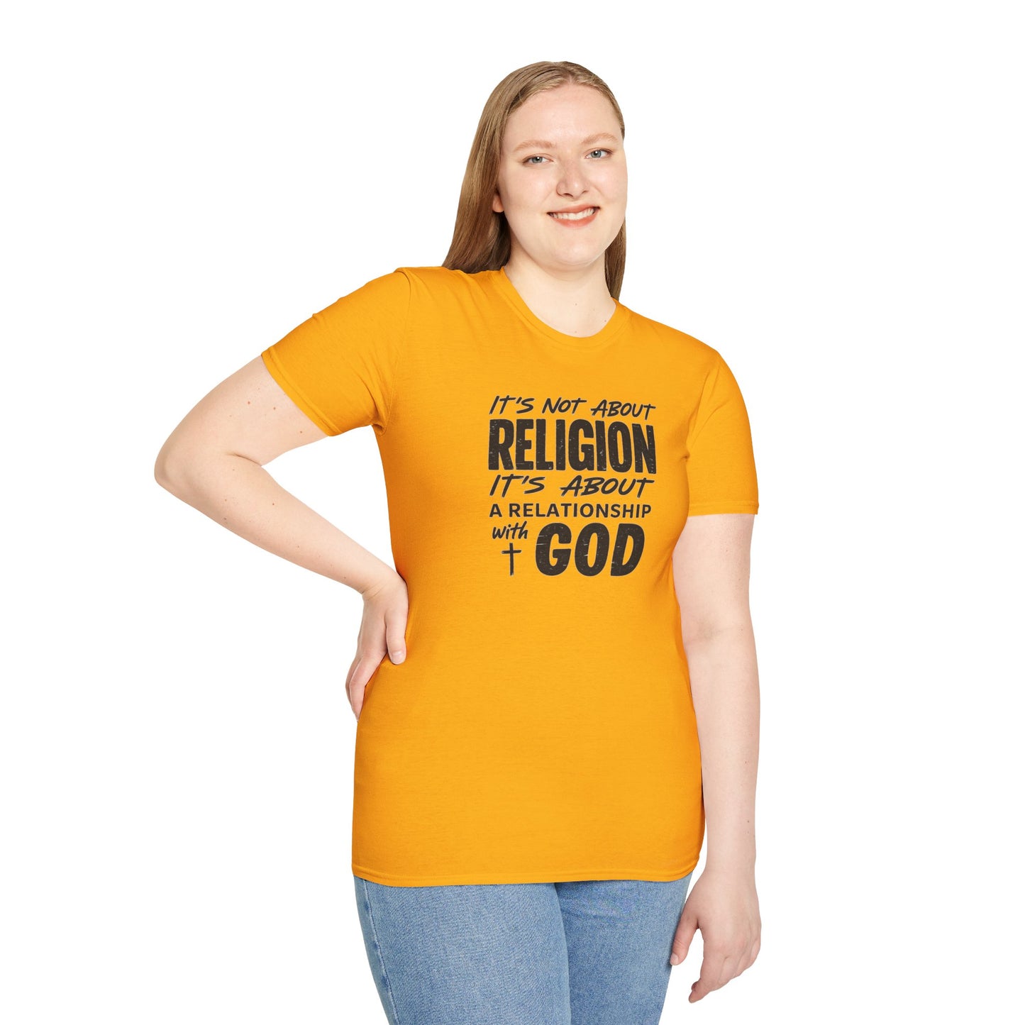 It's Not About Religion, It's About a Relationship with God - Christian Message T-Shirt