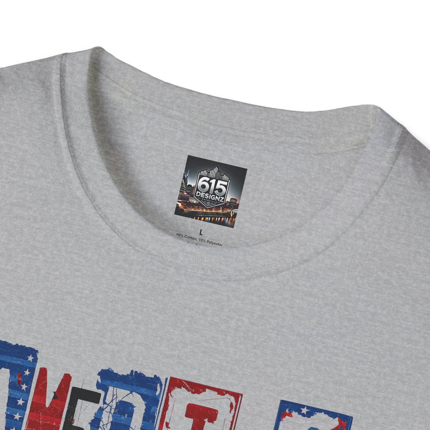 #250 America Retro Block Text Patriotic T-Shirt