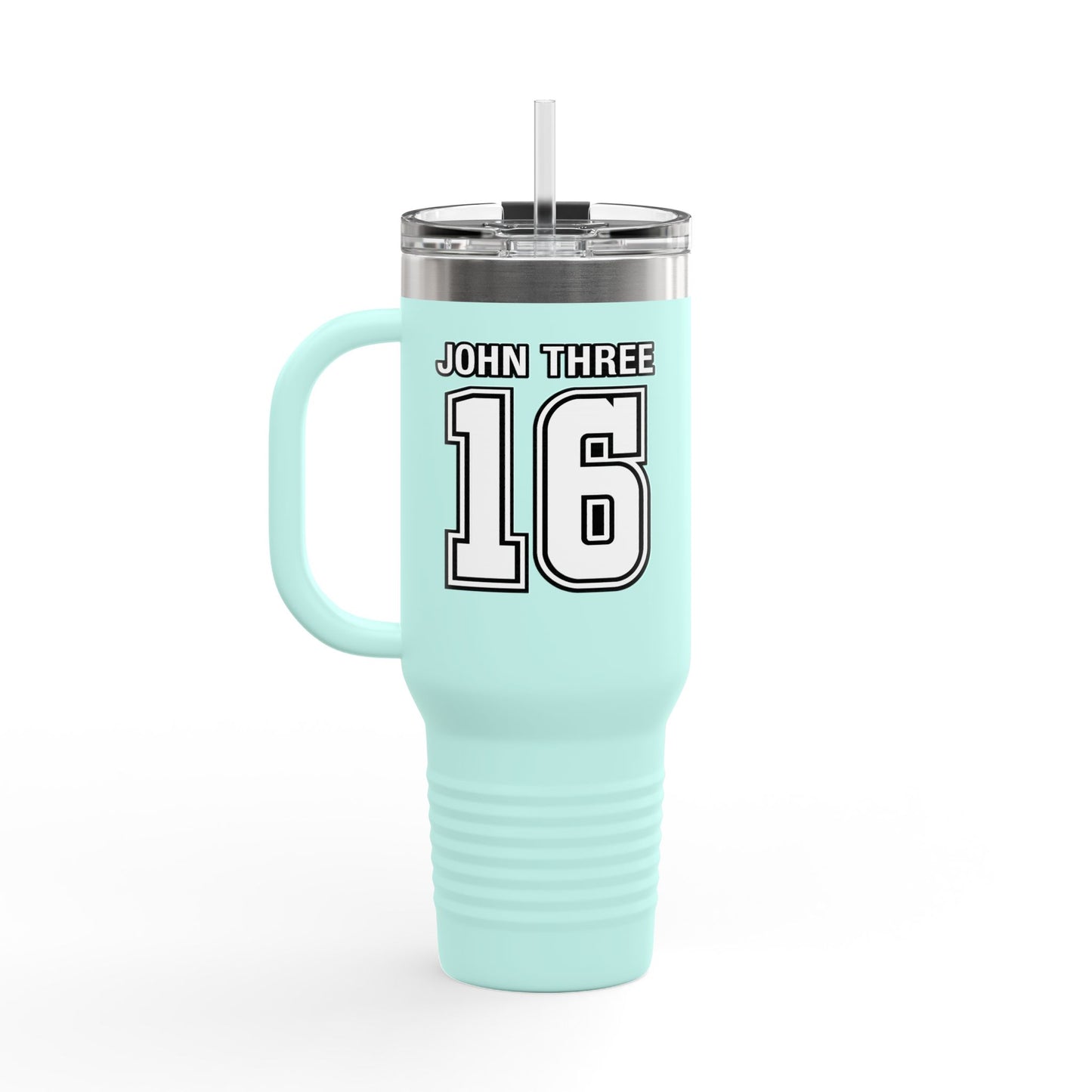 John Three 16 40oz Insulated Travel Mug — Stainless Steel Tumbler, Leak‑Resistant Cold & Hot Cup for Travel