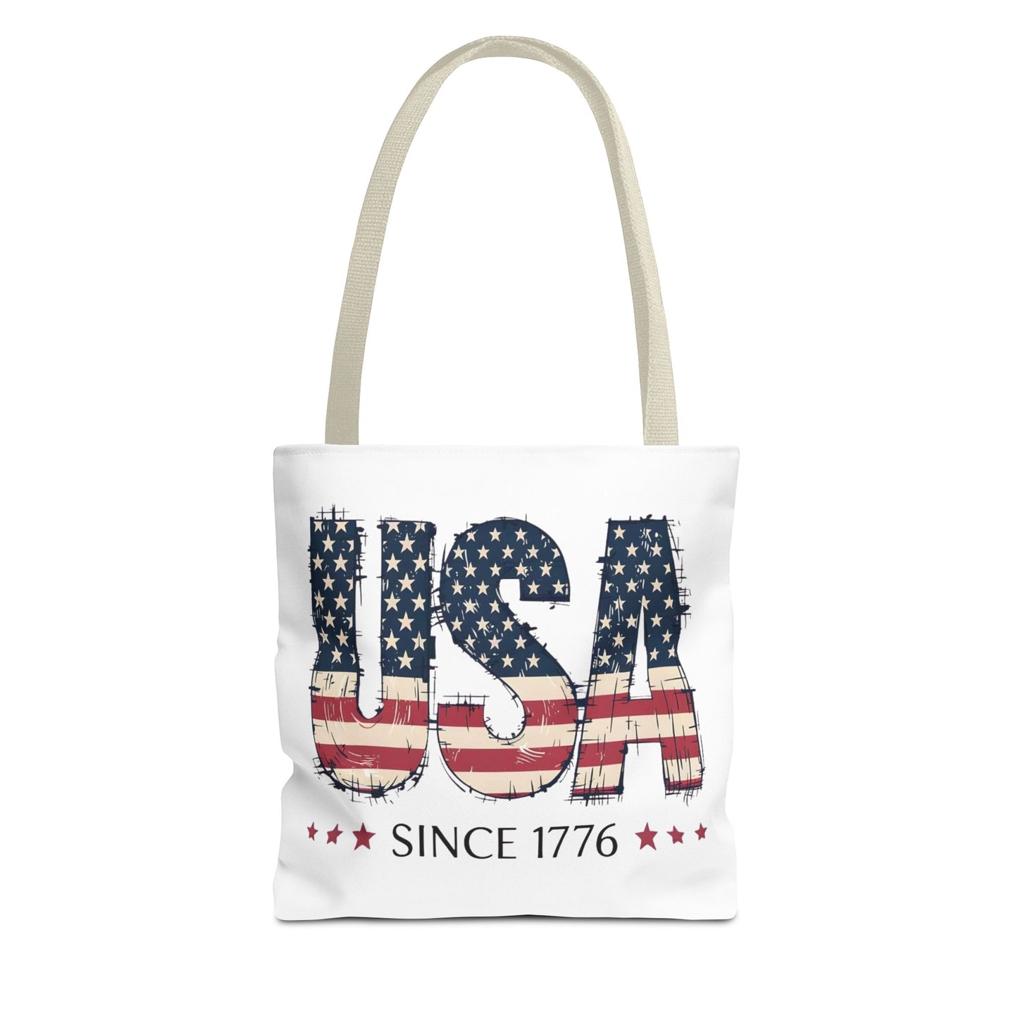 #250 USA Flag "USA Since 1776" Patriotic Tote Bag