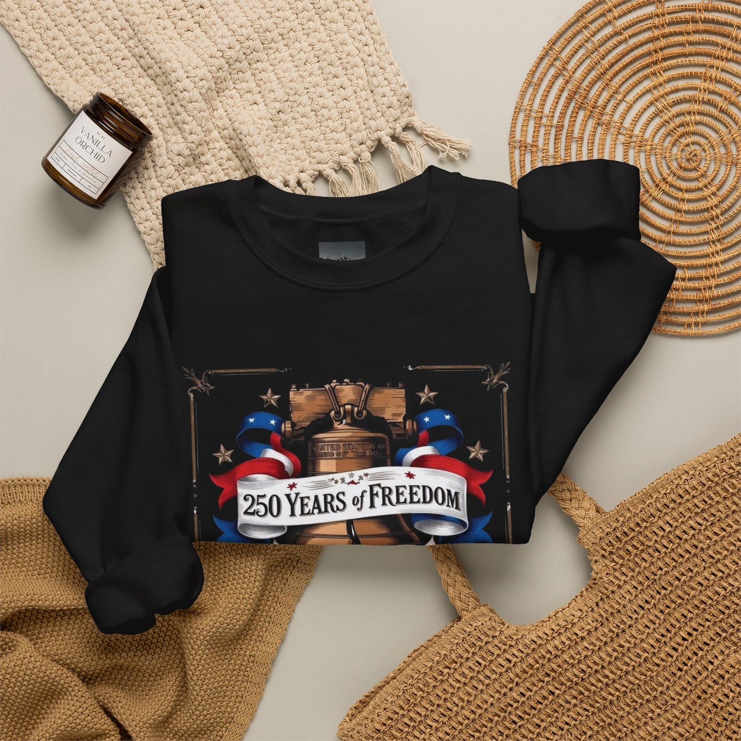 #250 250 Years of Freedom Liberty Bell Crewneck Sweatshirt