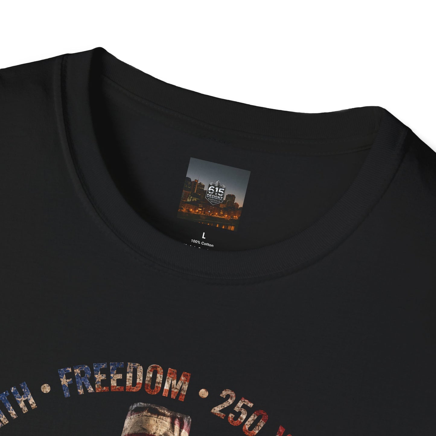 #250 Faith • Freedom 250 Years American Flag Cross & Eagle 1776-2026 T-Shirt
