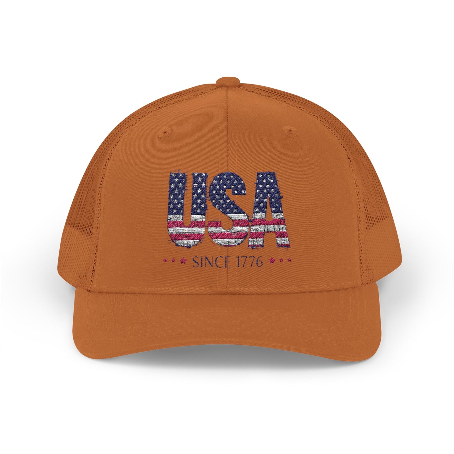 #250 USA Flag "USA Since 1776" Patriotic Snapback Trucker Cap