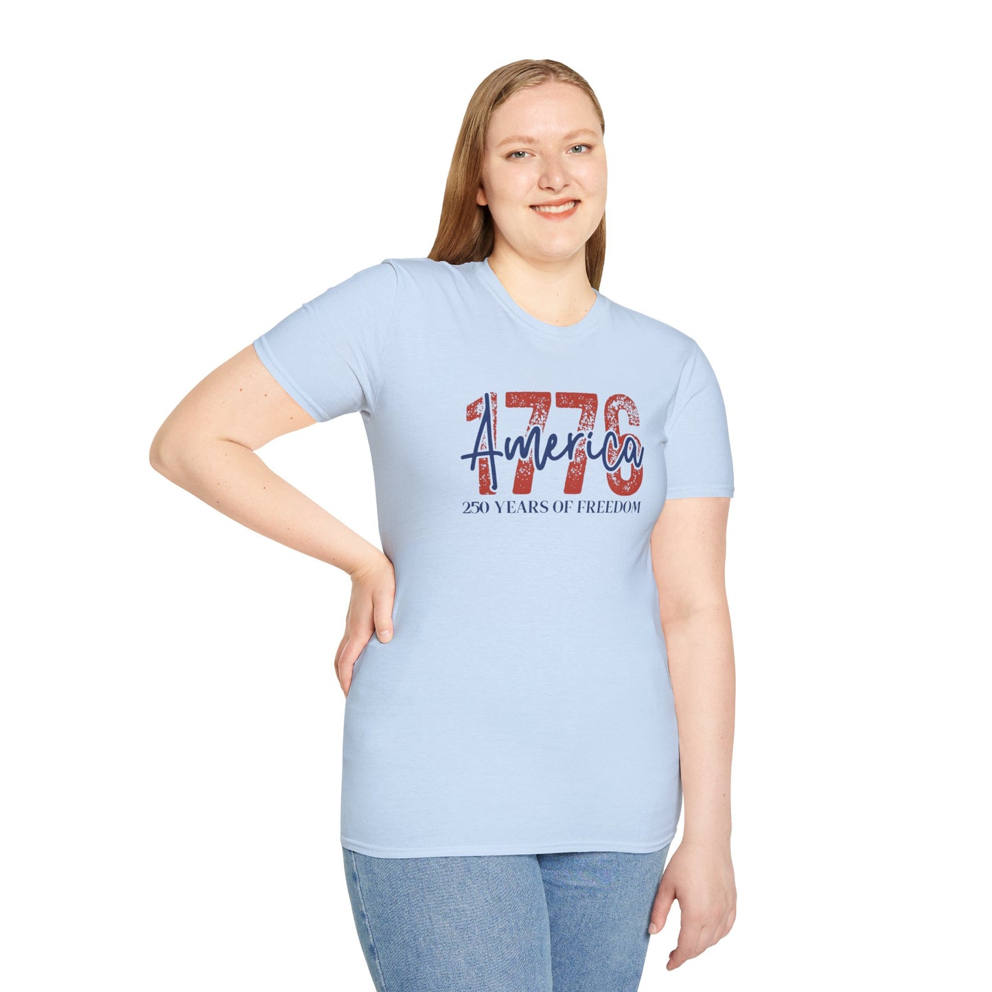 #250 1776 America: 250 Years of Freedom' Patriotic Independence Day Soft-Style Tee