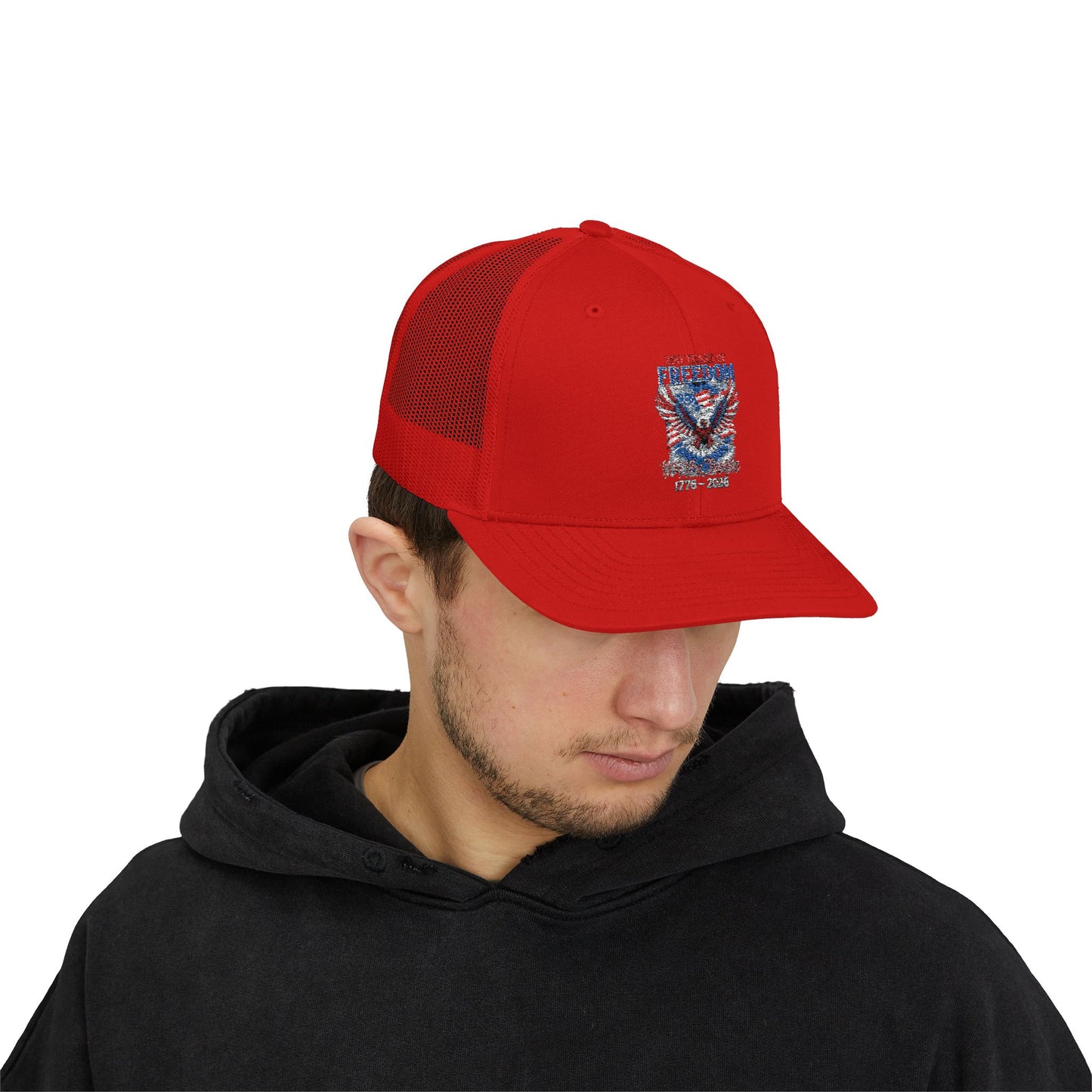 #250 250 Years of Freedom 1776–2026 Eagle Snapback Trucker Cap